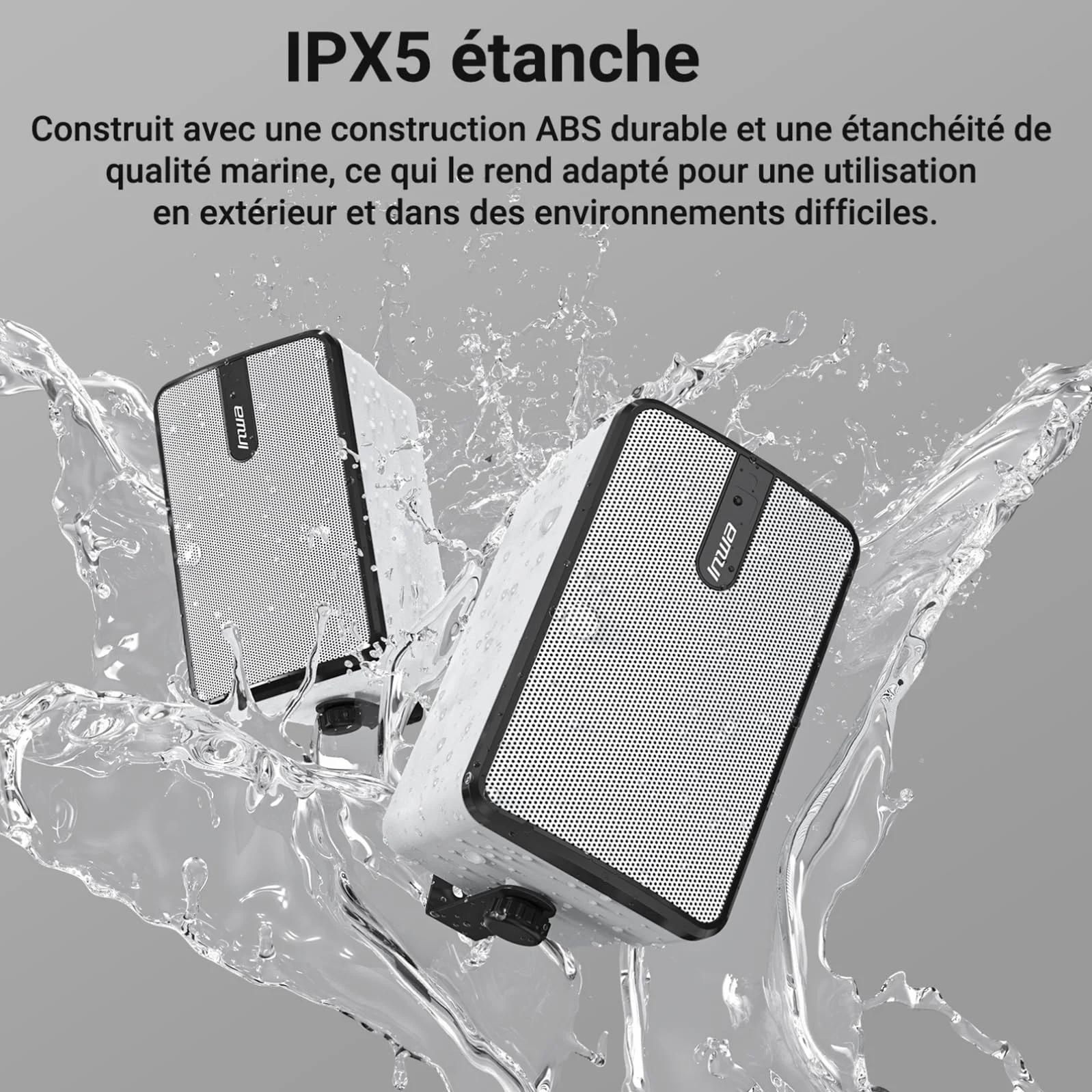 Inwa Enceintes Extérieures Bluetooth IPX5 250W Lot de 2 Sync Speaker