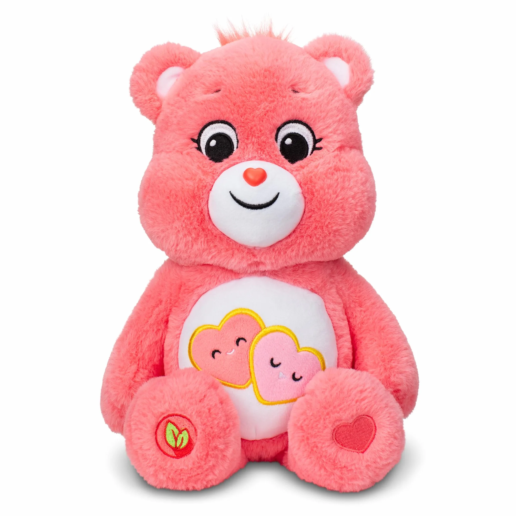 Care Bears Basic Fun Love-a-Lot Bear Peluche 35 cm Jouet Doux câlin écusson cœur
