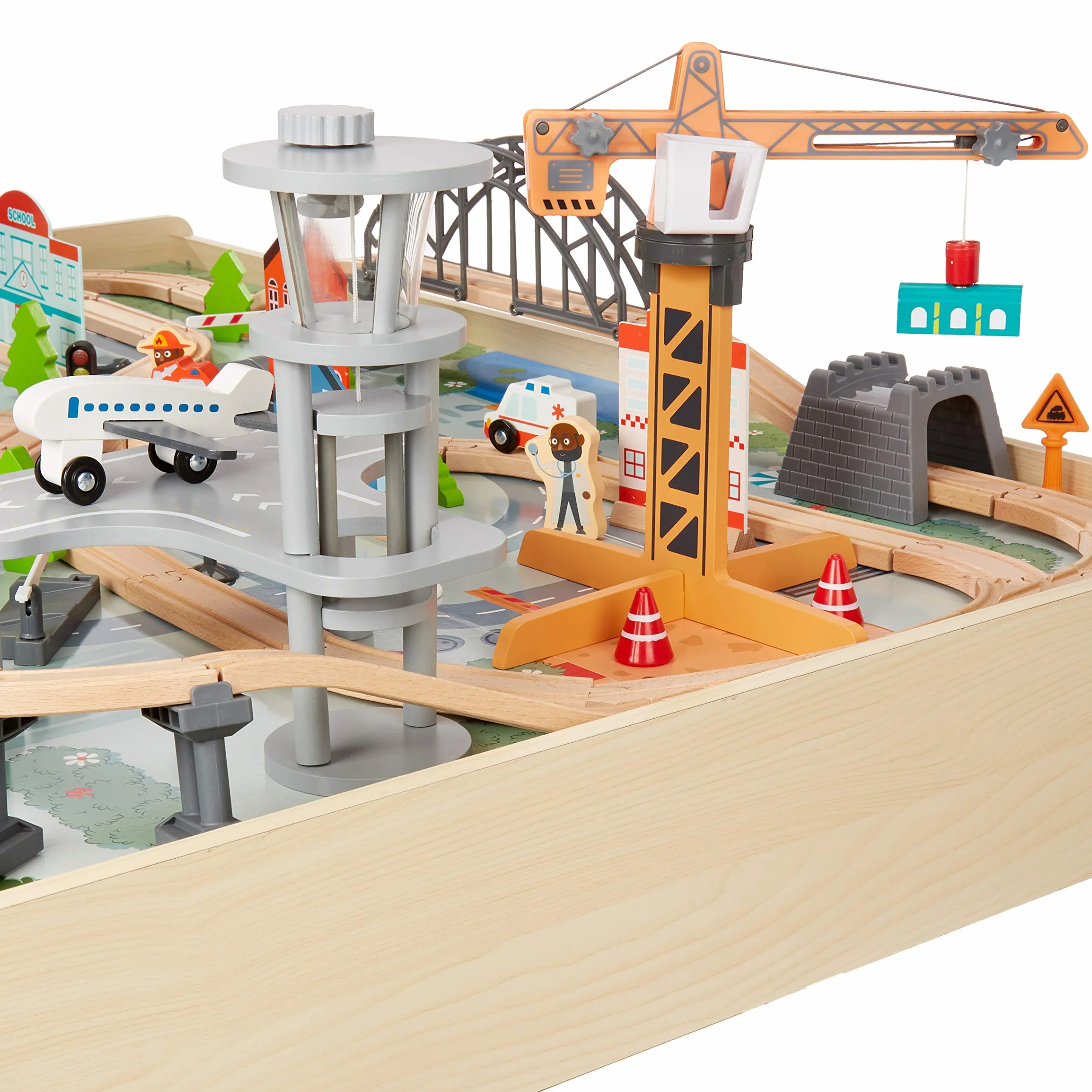 Amazon Basics Ensemble petit train avec table 120 pièces Multicolore 120.4 x 85 x 41 cm