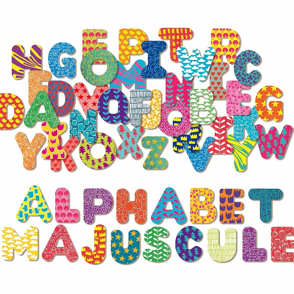 Vilac Magnets Alphabet Minuscule 56 pièces en bois Jouet De Premier Age