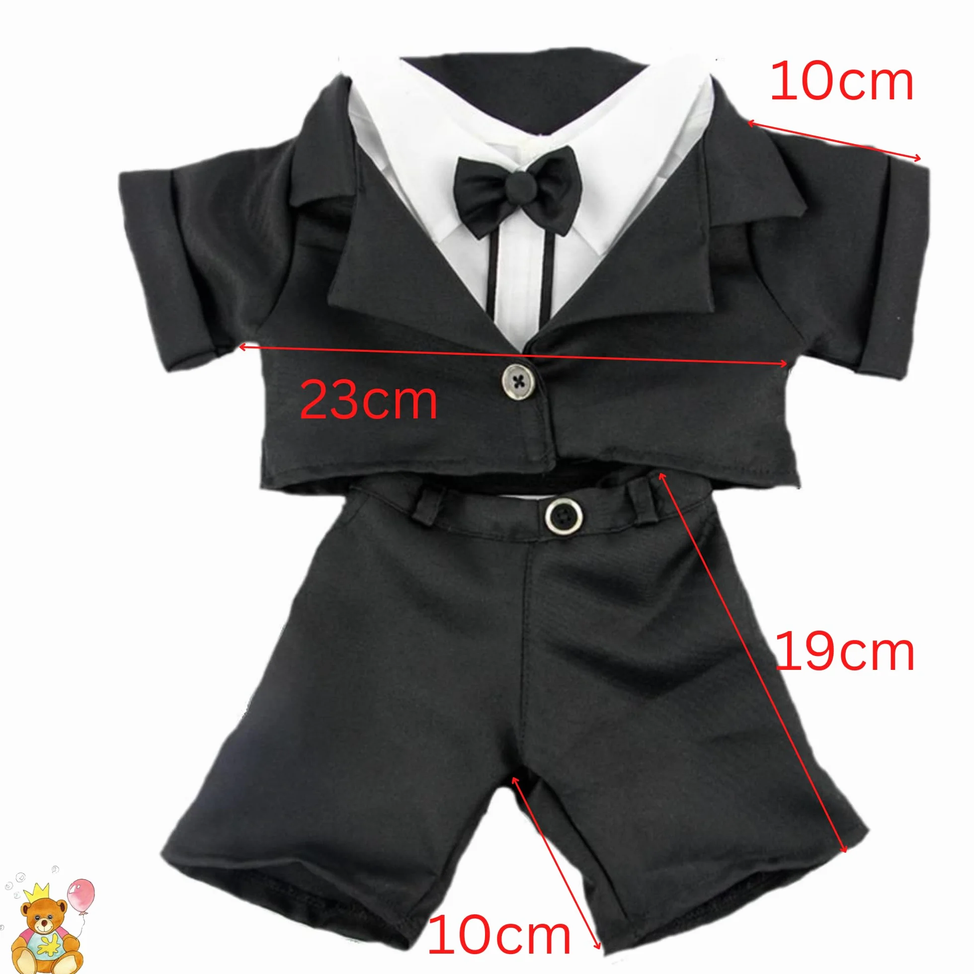 Vêtements d'ours en Peluche Tenue de Smoking de Mariage 40 cm