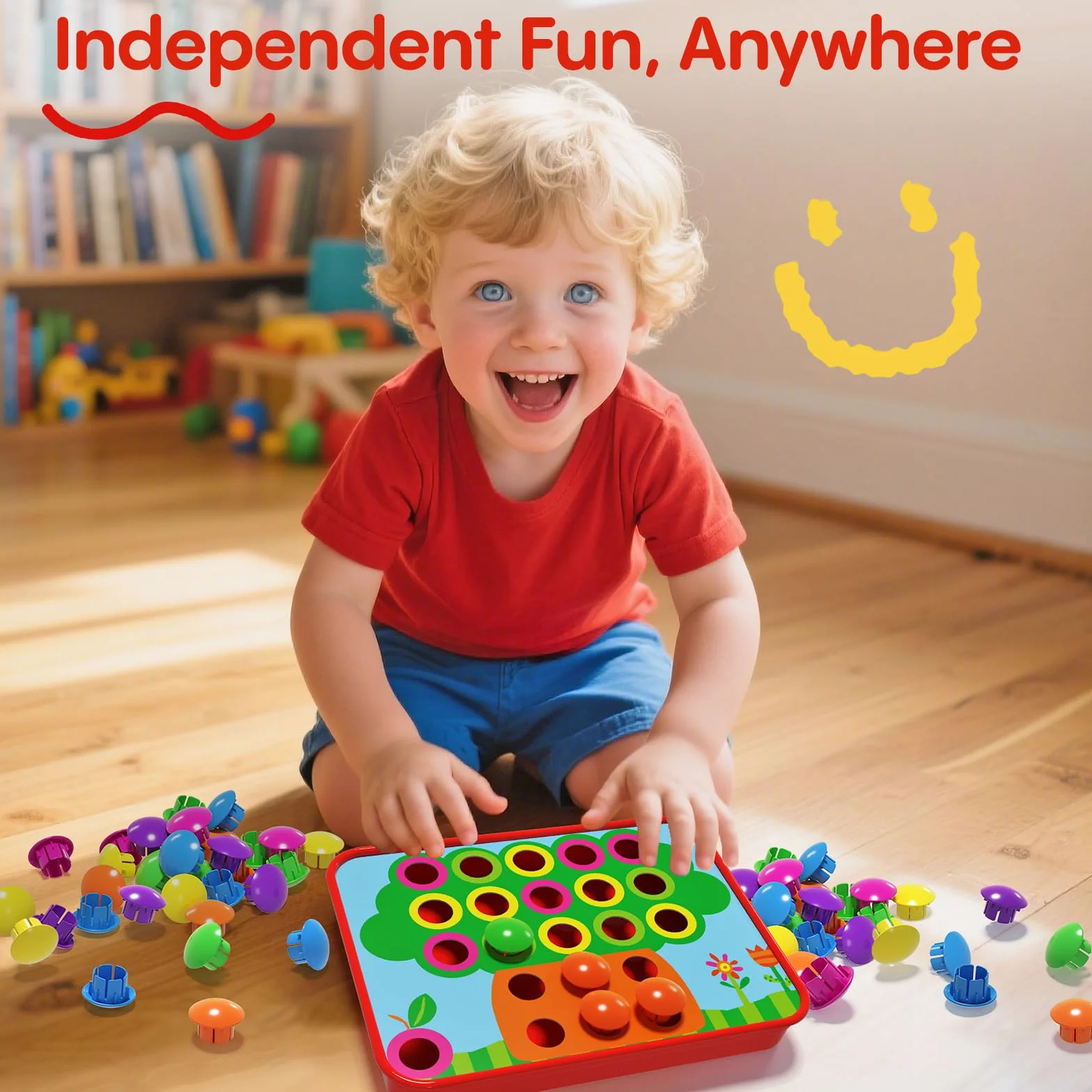 AMOSTING Jeux pour enfants apprendre les couleurs 20 modèles d'images dès 2 ans