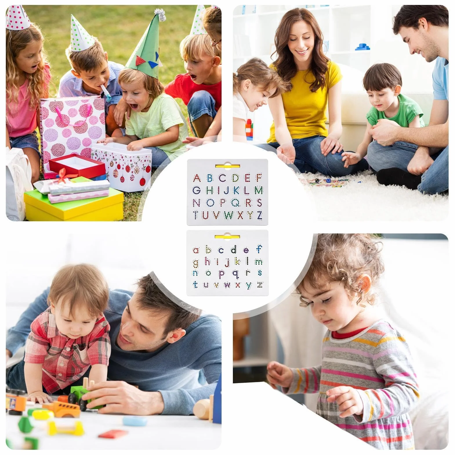 Tableau Magnétique Alphabet 2 en 1 – Jouet d'Apprentissage des Lettres STEM, Activité d'Écriture Interactive, Jeu Éducatif en Acier Magnétique