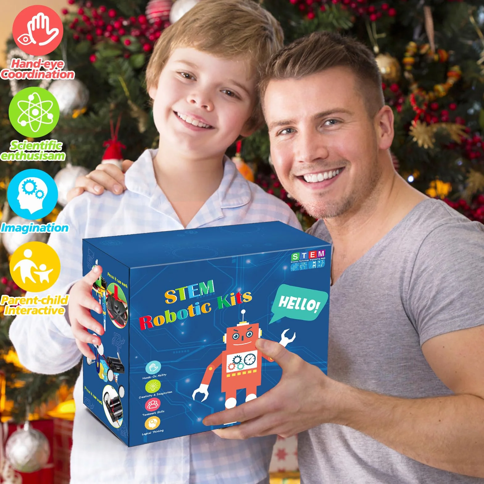 Kit Expériences Scientifiques Enfants 6-10 Ans, Robot Jouet Construction Bricolage Éducatif STEM Garçons Fille Cadeau