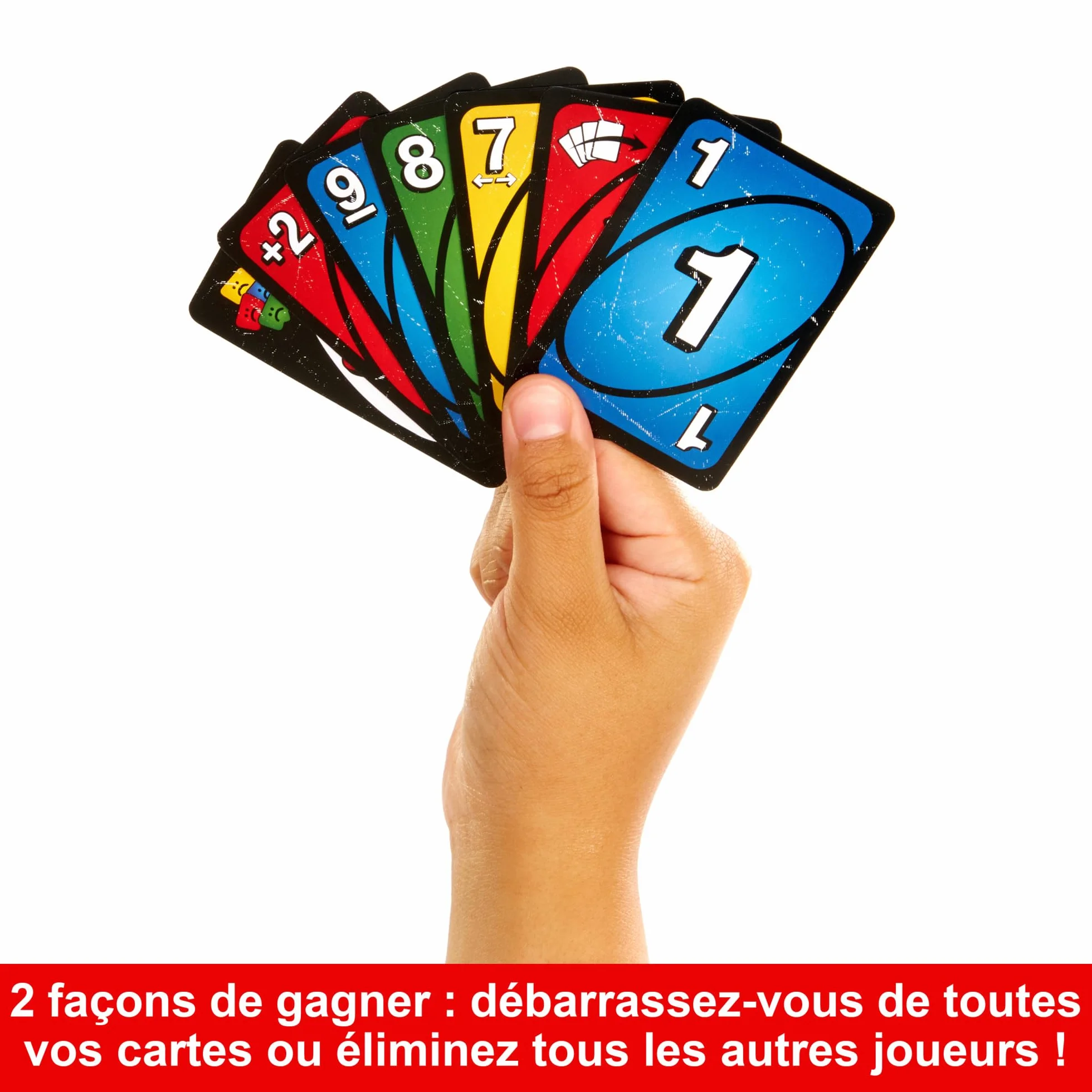 Mattel Games UNO No Mercy Jeu de cartes boîte transport voyage règles spéciales pénalités sévères HXT57