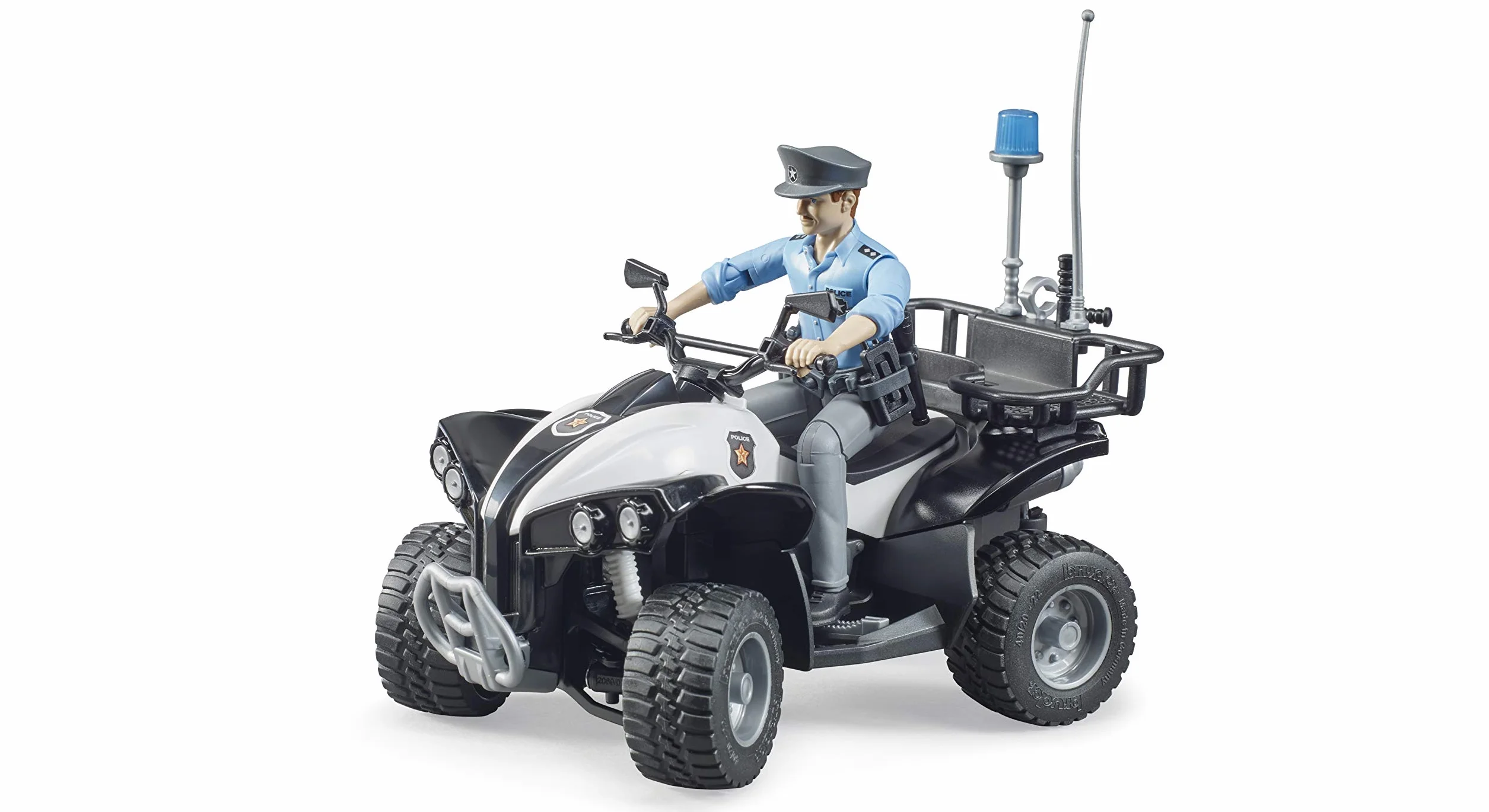 Bruder 63011 Police Quad avec Lumière et Accessoires