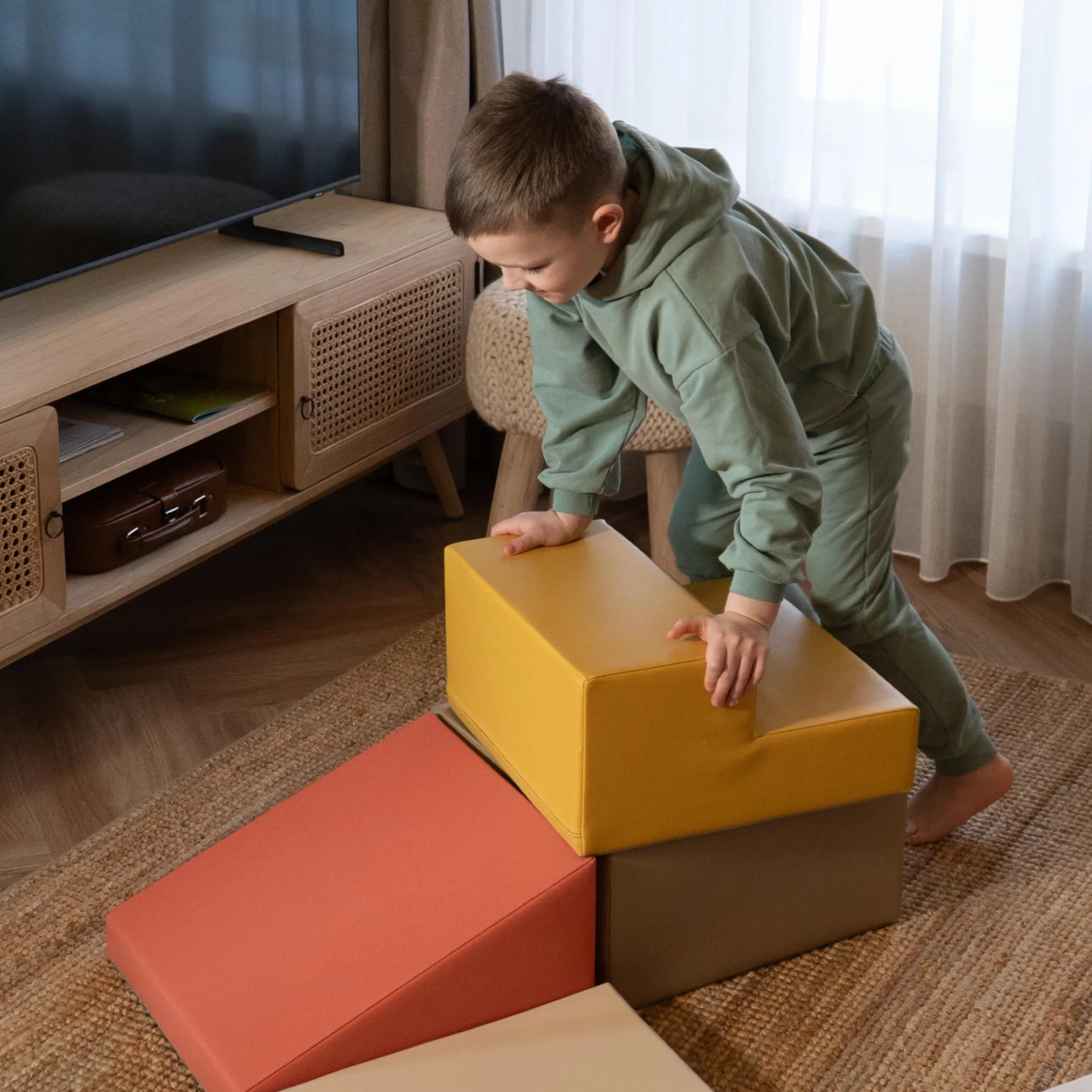 IGLU Soft Play Lot de 3 Blocs Mousse Motricité Bébé Géants Montessori Parcours Enfant Fabriqué en Europe