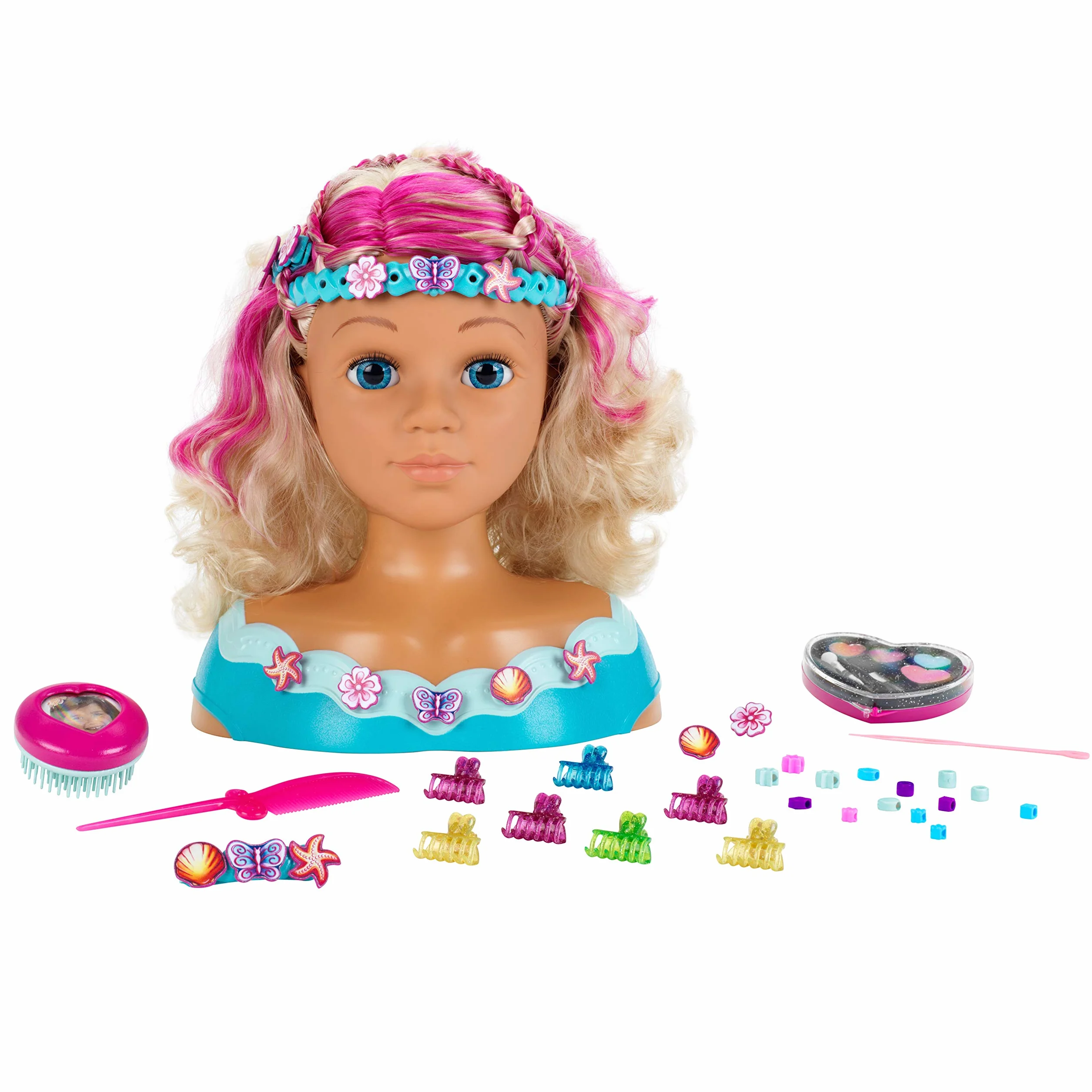 Theo Klein Mariella Tête à coiffer et à Maquiller avec Bijoux de Coiffure et Produits Cosmétiques Jouet pour Enfants