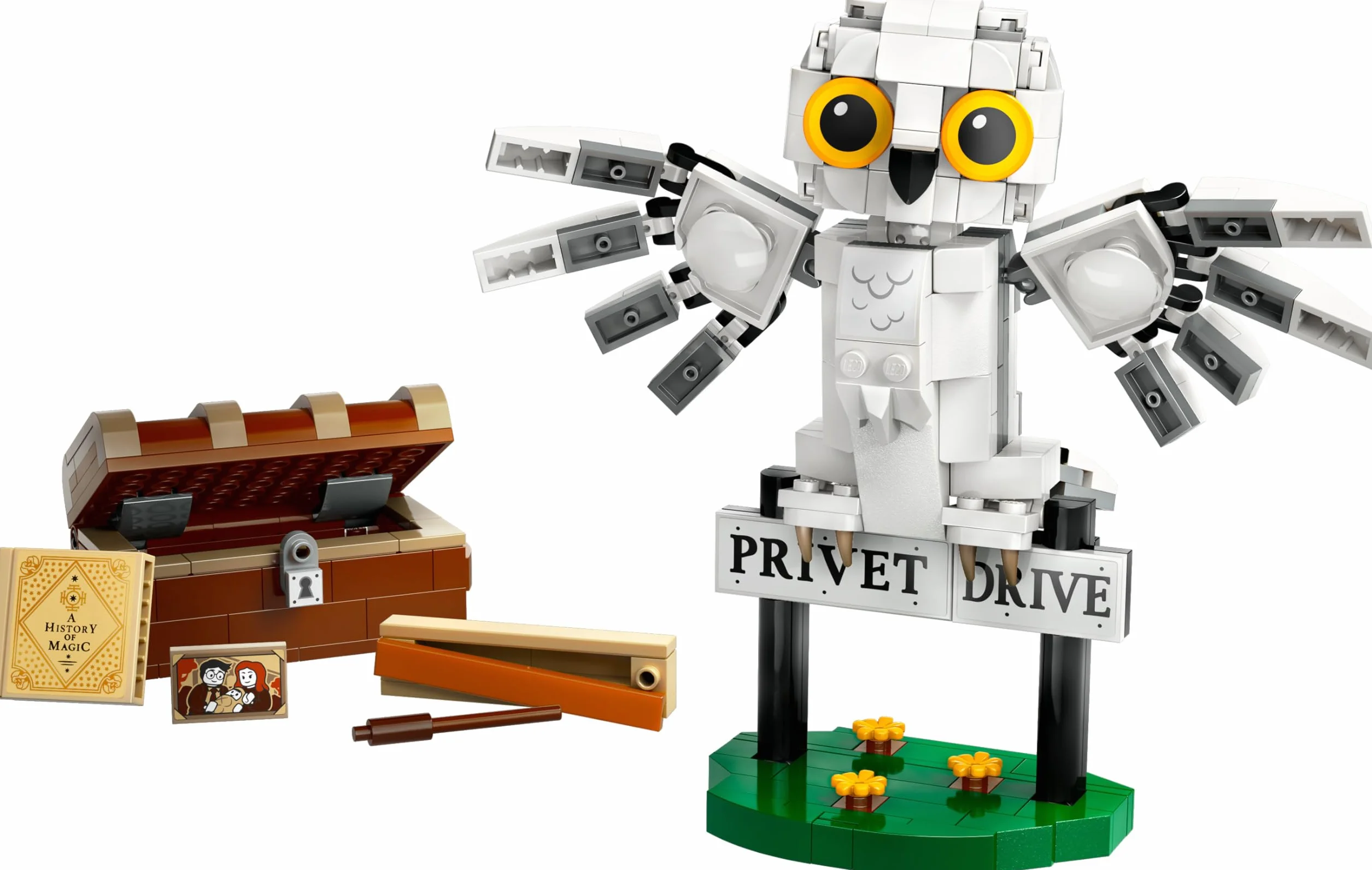 LEGO Harry Potter 76425 Hedwige au 4 Privet Drive Jouet de Construction pour Enfants Figurine de Chouette Cadeau dès 7 Ans
