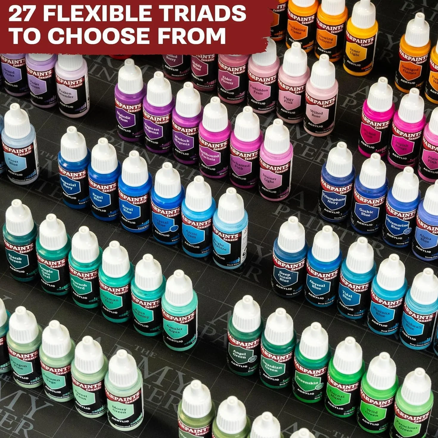 The Army Painter Warpaints Flexible Triad PLUS+ Deep Greens 7x18ml Peintures Acryliques
