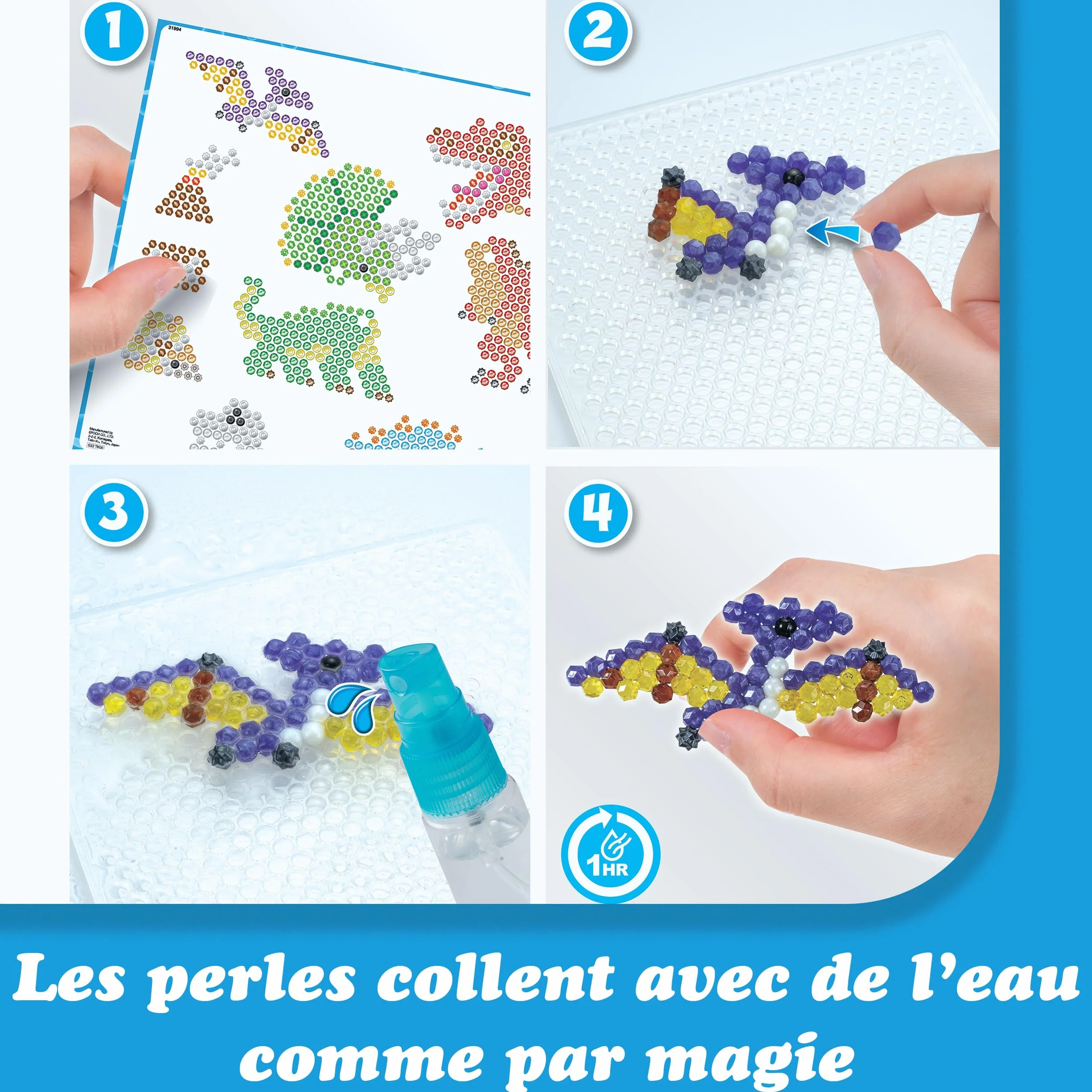 Aquabeads La Terre des Dinosaures Kit de Perles à l'Eau - Jouet Enfant 4 Ans+ 31994