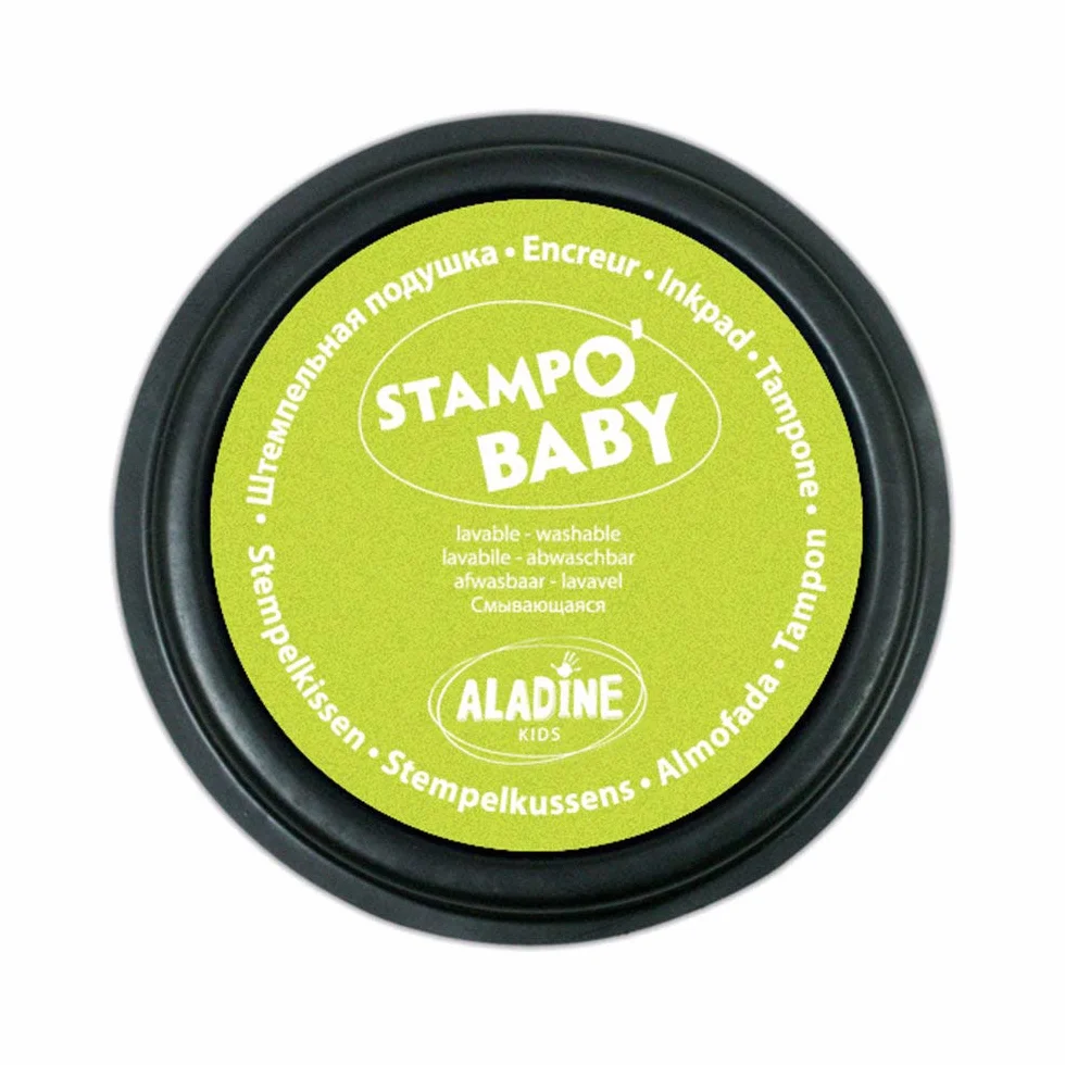 Encreurs XXL pour Tampons Bébé, Rouge & Vert, Encre Lavable, Grande Taille