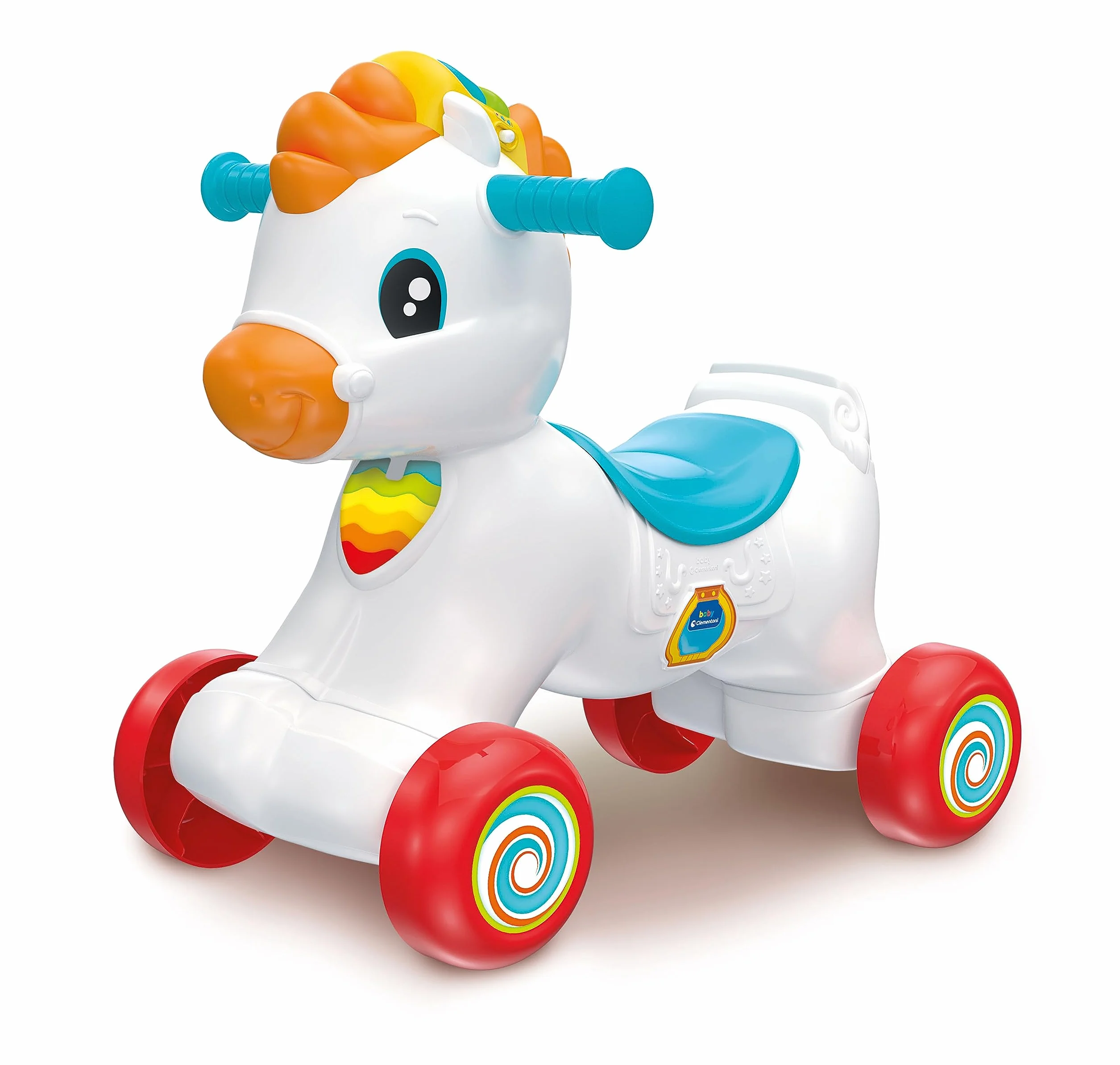 Clementoni Porteur Cheval Mahé Jeu Éducatif 3 en 1 Motricité Langage Émotion