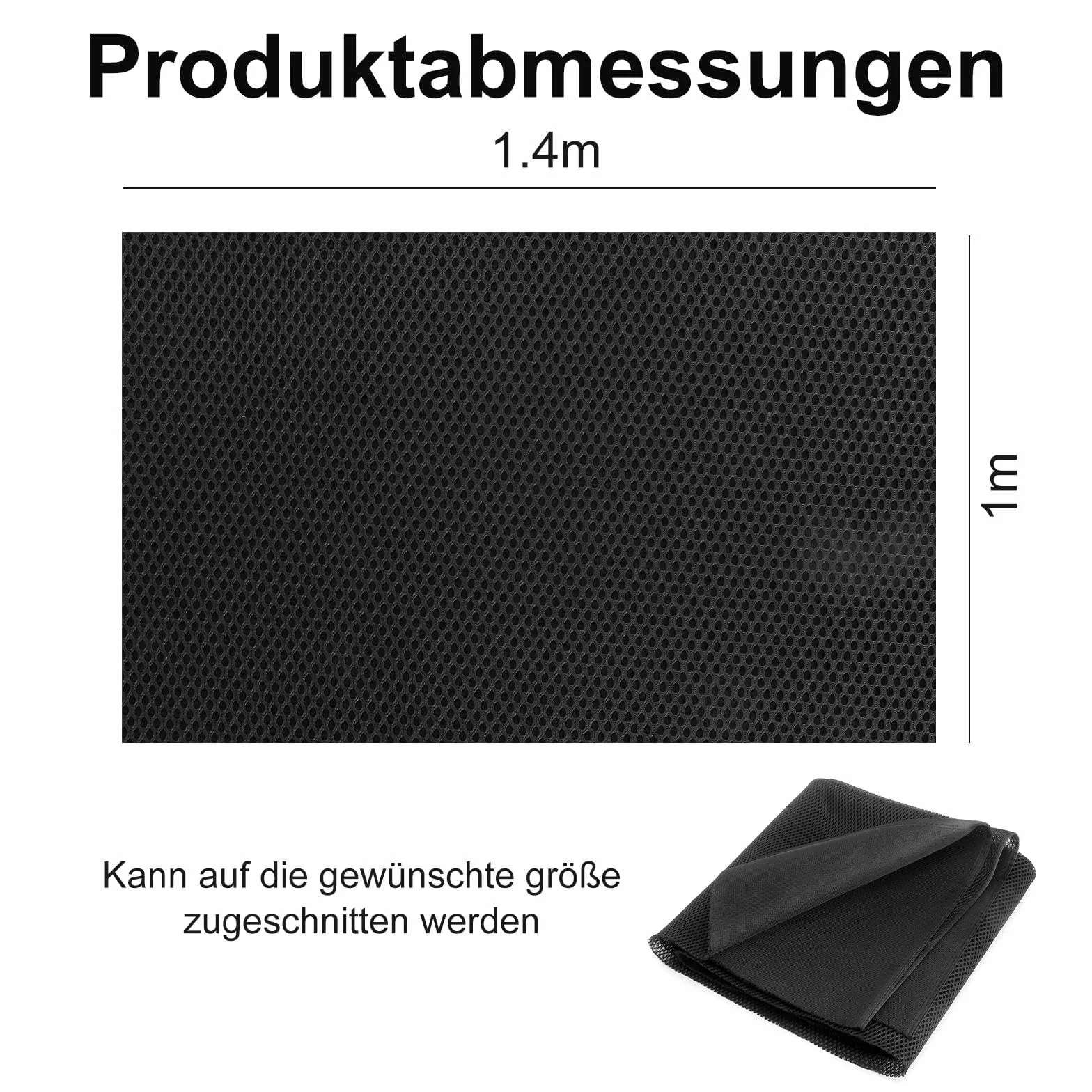 Tissu acoustique HiFi grille de protection pour haut-parleur Noir 140 x 50 cm