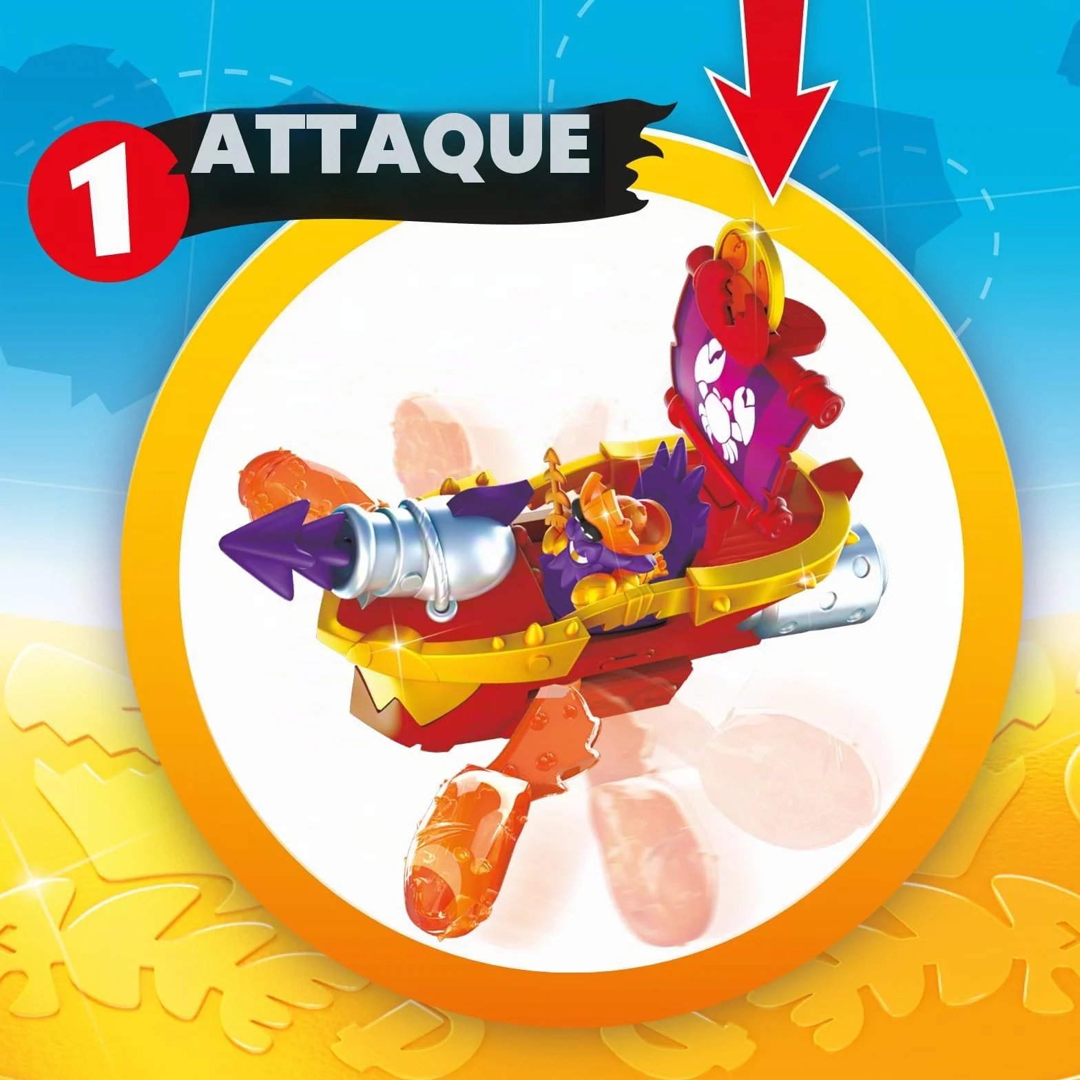 PIRATIX Broyeur des Mers Bateau Pirate Crabe Jouet avec Piratix Exclusif et Canon