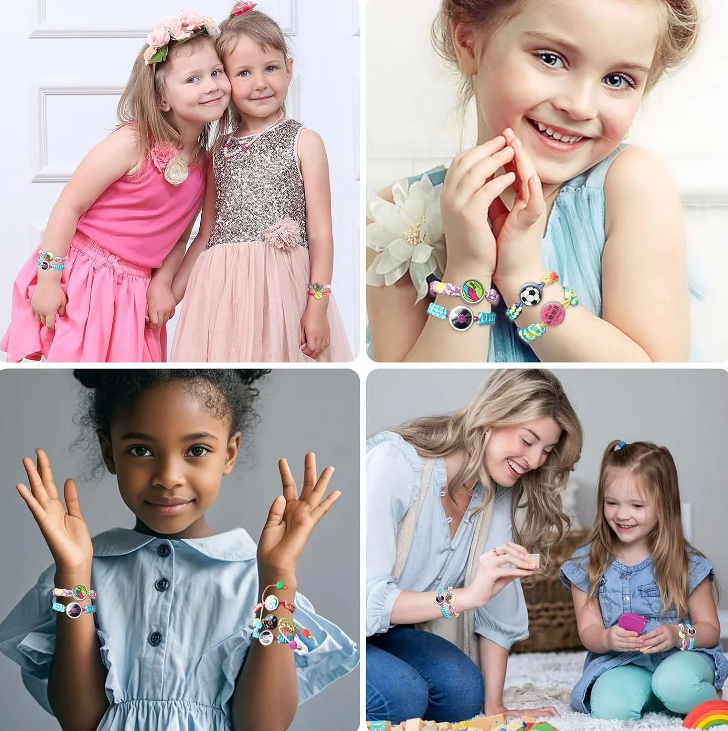 Kit Bracelet Brésilien pour Enfants 8-12 Ans, Fabrication de Bracelets d'Amitié Filles Cadeaux Noël Anniversaire