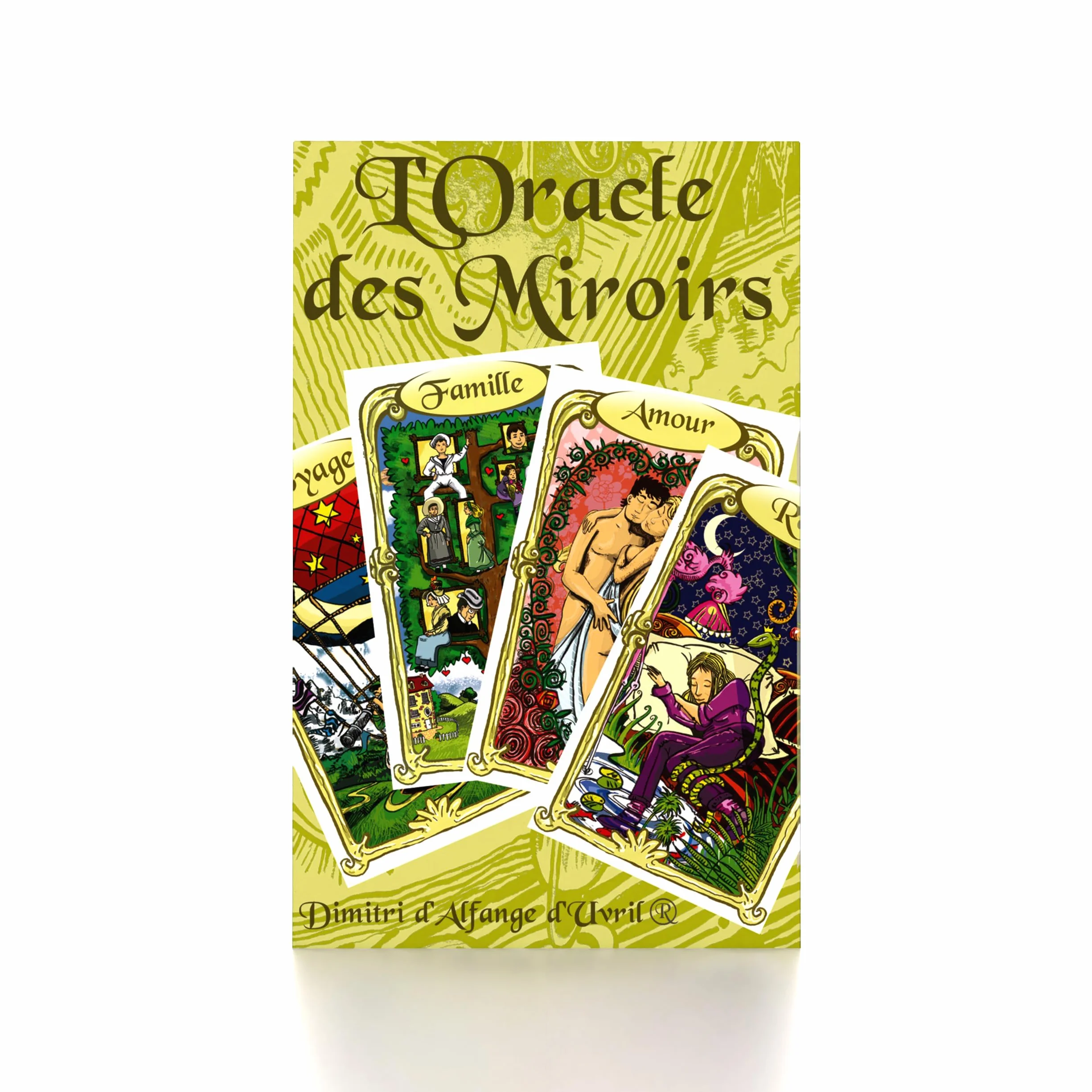 Grimaud L'Oracle des Miroirs Jeu de cartes divinatoire Oracle Vert Jaune