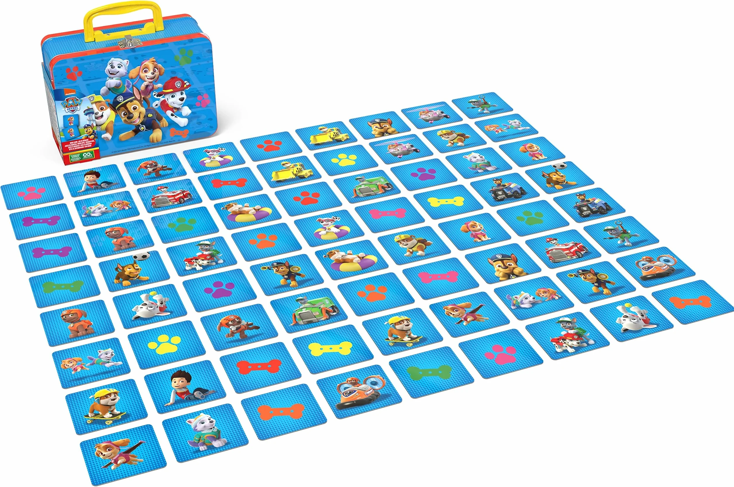 Paw Patrol Pat Patrouille Memo Valisette Jeu De Mémoire 72 Cartes 36 Paires Héros Chiots
