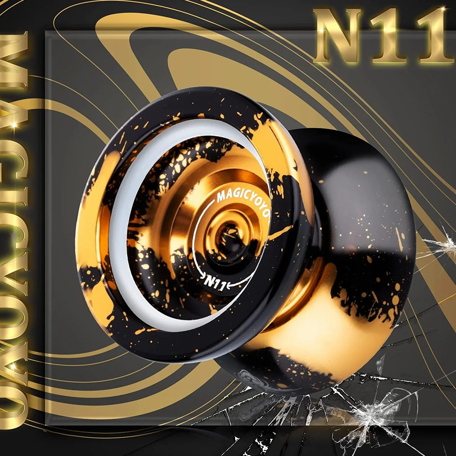 MAGICYOYO JoJo N11 Plus Yoyo Métal Professionnel Réactif Double Usage