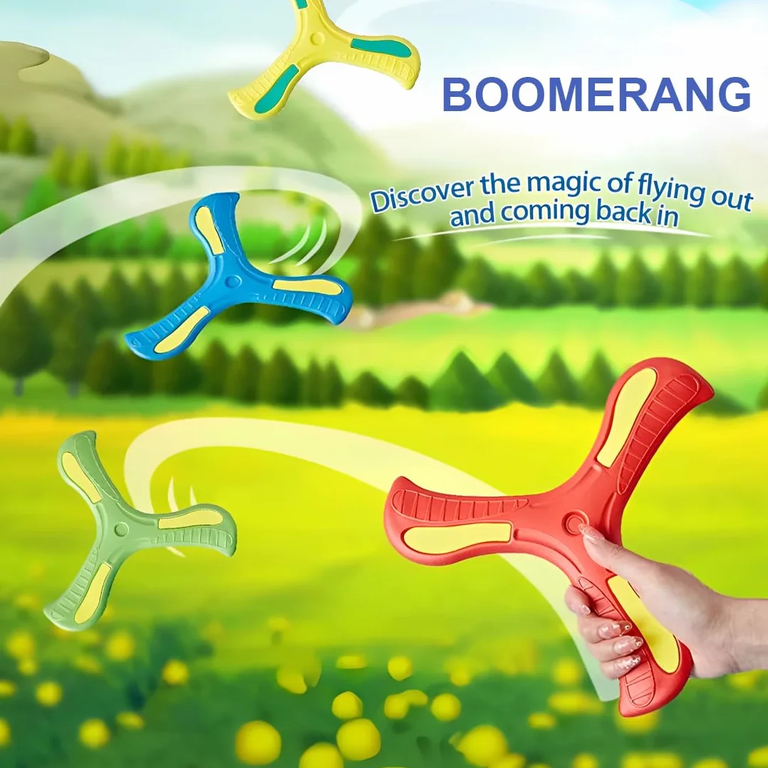 Boomerang Enfant EVA Souple 5 Pièces Jeux Extérieur Débutants