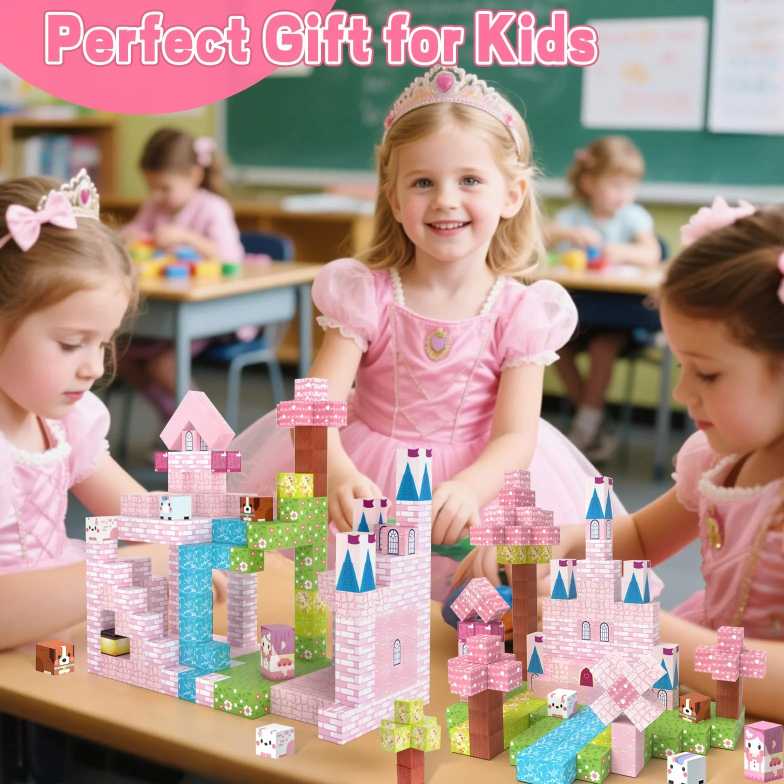 Blocs de Construction Magnétiques 150 Pièces, Cube Magnétique Jouet STEM Montessori pour Enfants 3+