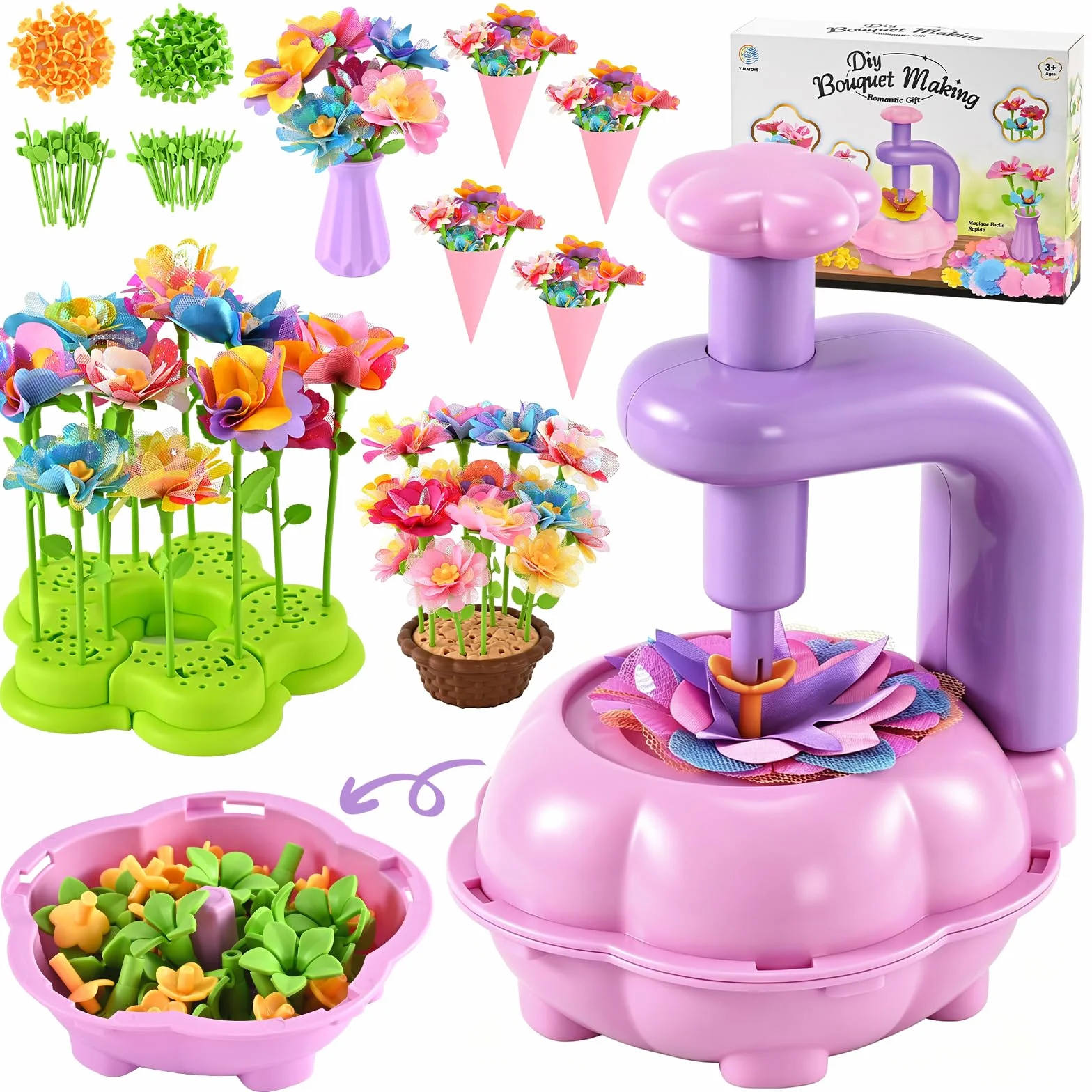 BlueSwan Activité Manuelle Enfant Cadeau Fille 4-12 Ans Fleur Jeux Exterieur Bricolage Anti Stress Jouet Fille