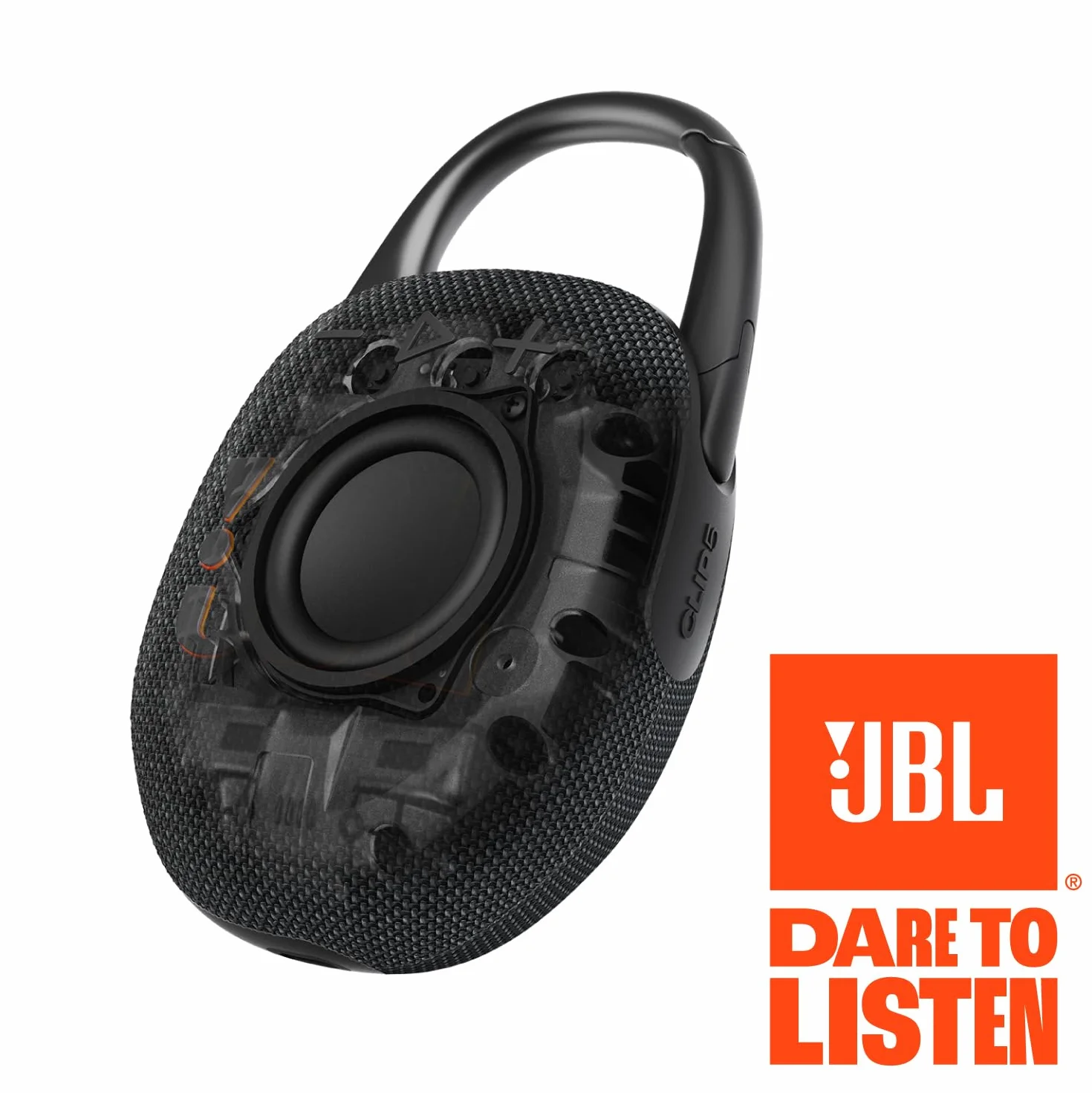 JBL Clip 5 Haut-Parleur Bluetooth Ultra Portable, étanche, résistant à la poussière, Mousqueton intégré, 12 Heures de Jeu, Noir