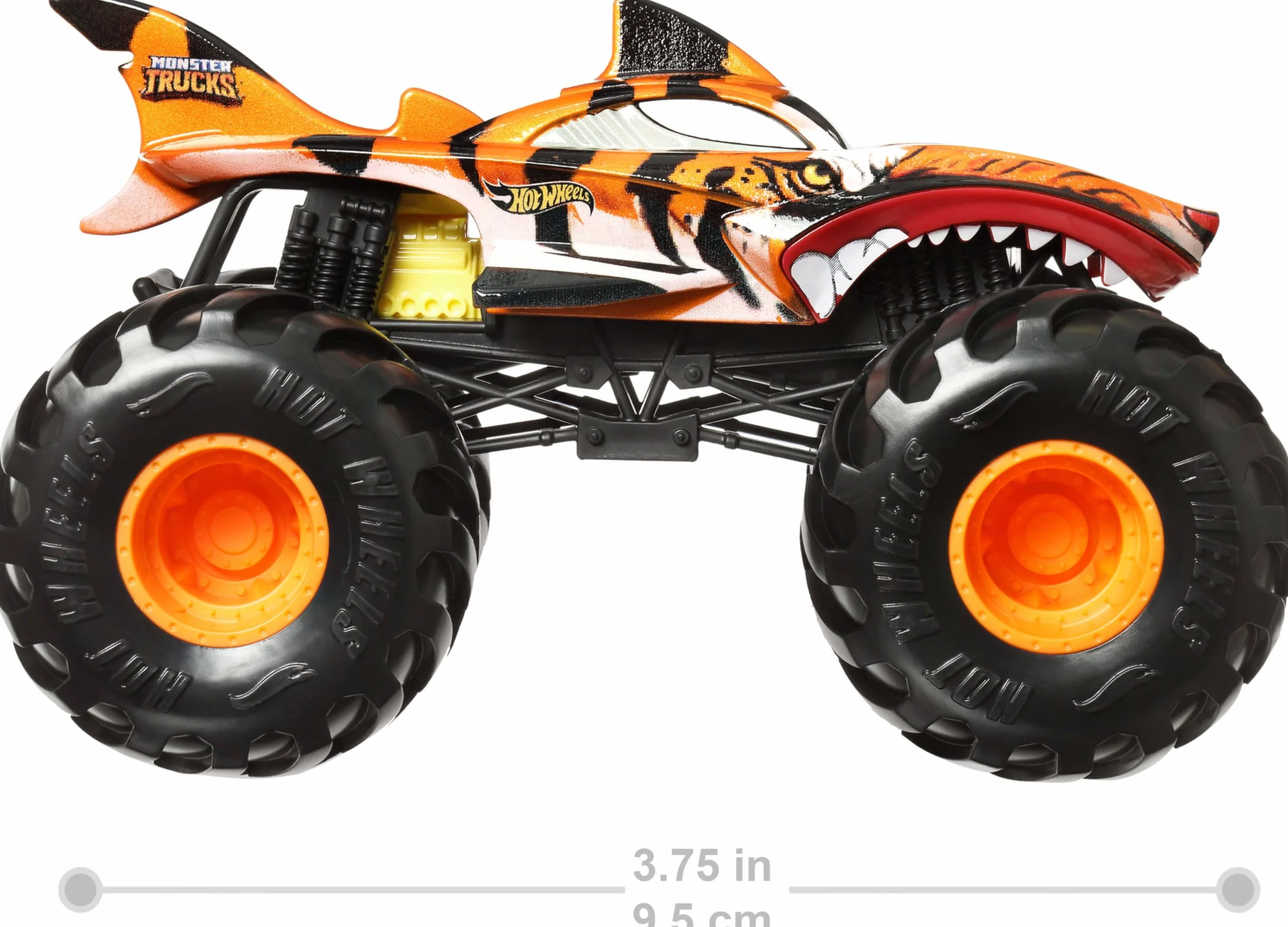 Hot Wheels Monster Trucks Tiger Shark 1/24 Véhicule surdimensionné Roues géantes JDR02
