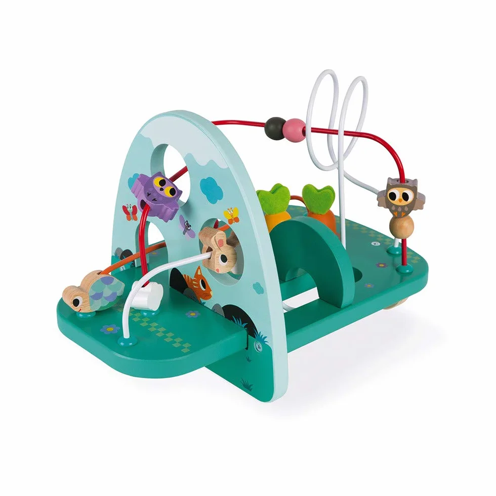 Janod Looping en Bois Lapin & CIE Jouet d'Eveil Motricité et Manipulation Dès 18 Mois Multicolore