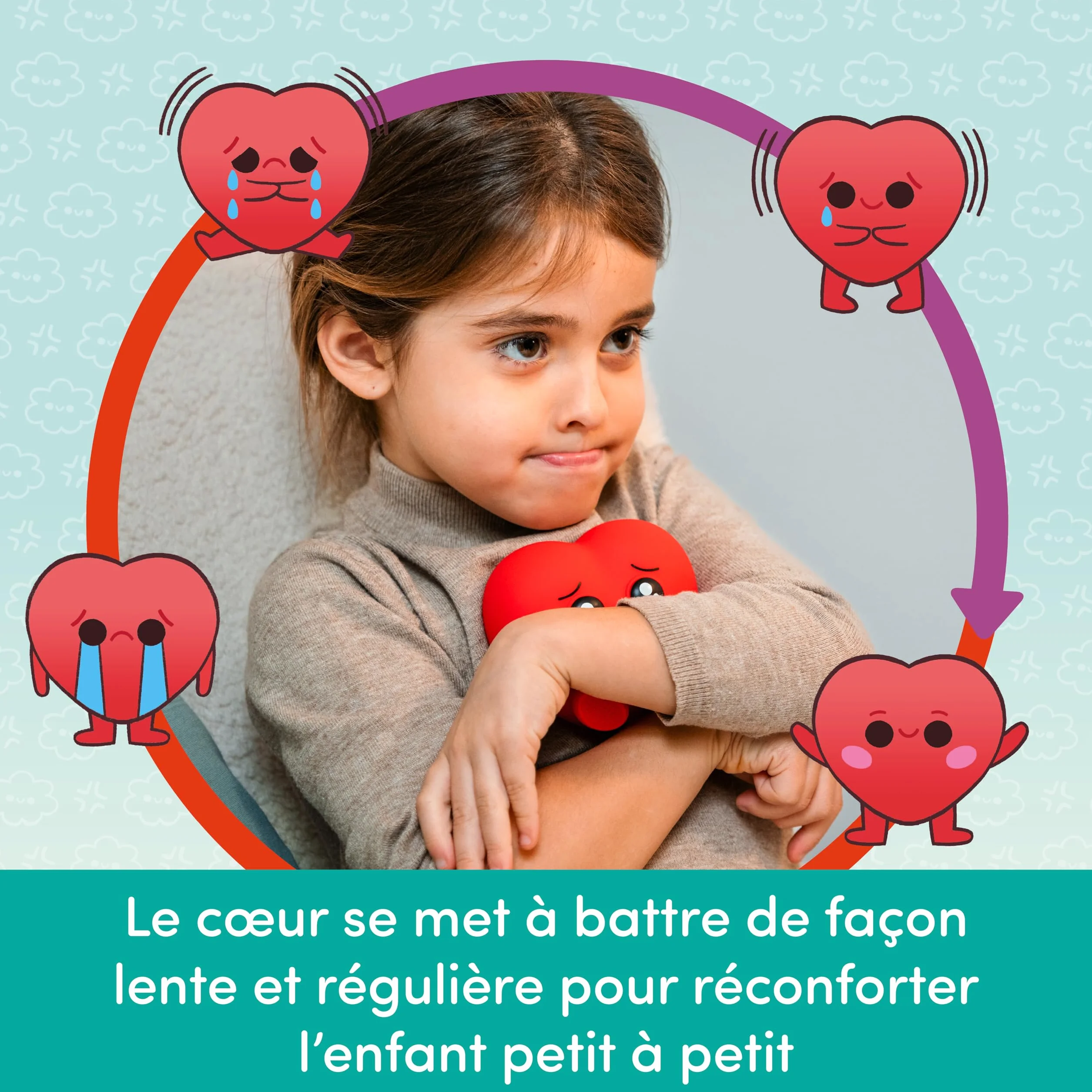 Nathan Les Moodies Huggy - Compagnon des Émotions - Jouet Électronique Éducatif pour Enfants dès 3 Ans