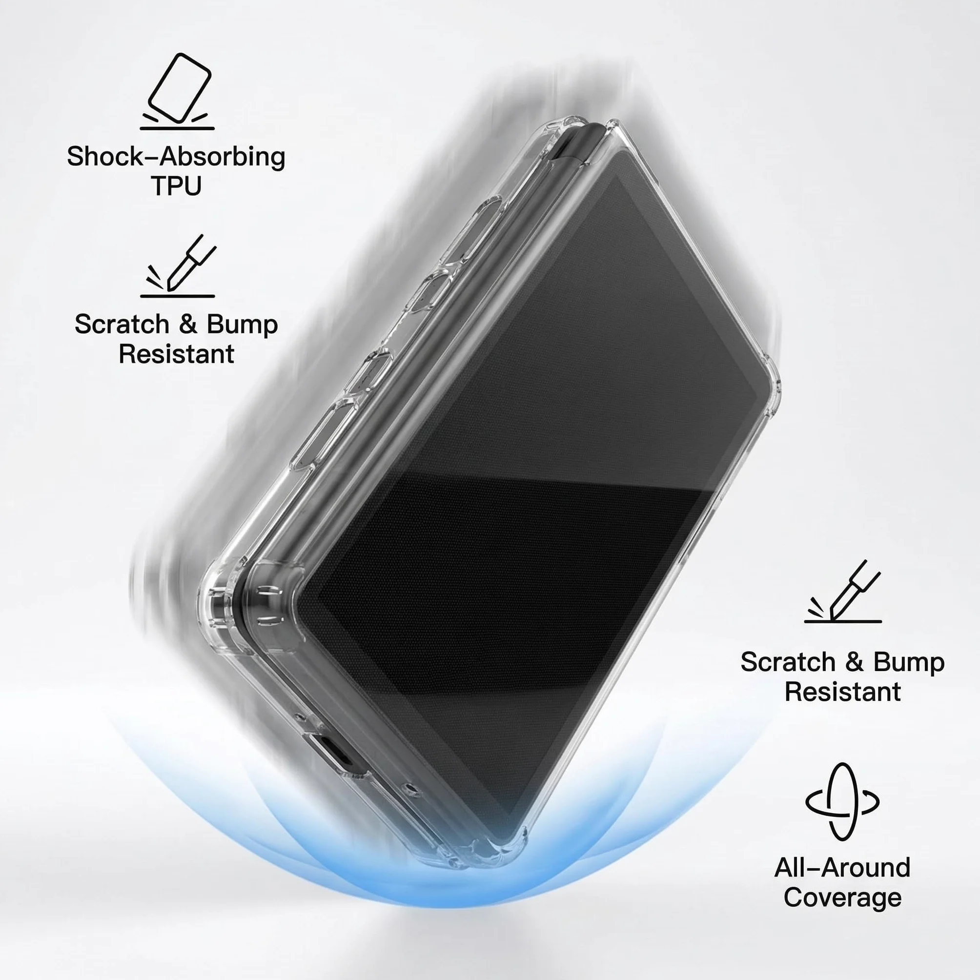 Coque de protection transparente en TPU pour AYN-THOR Dual Screen Flip Game Console