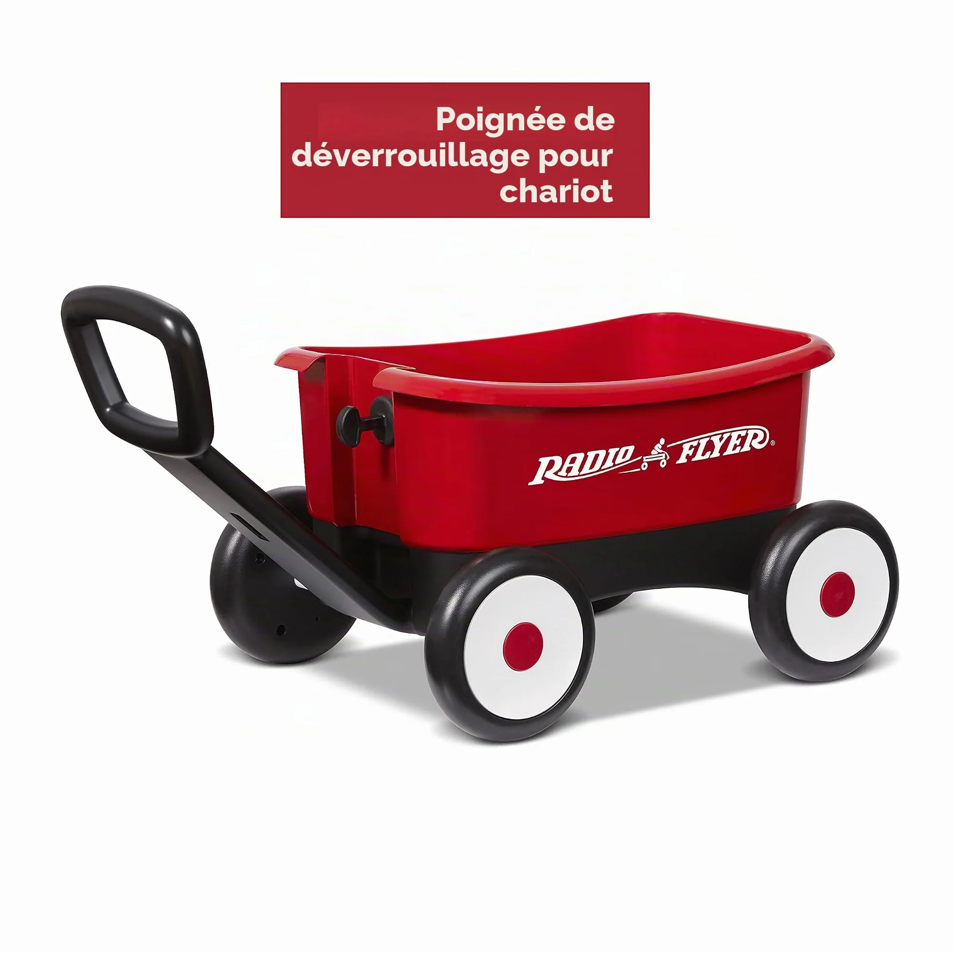 Radio Flyer Walker Wagon 2-en-1 Rouge Chariot de Marche à Pousser et à Tirer pour 1-4 Ans
