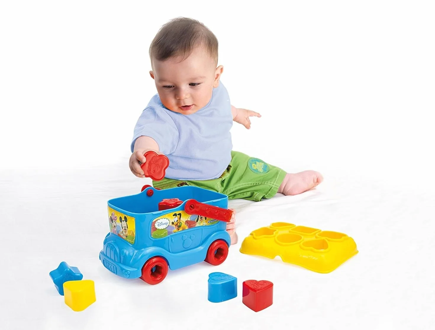 Clementoni Bus des Formes Mickey Mouse Jouet d'Éveil Formes et Couleurs 10 Mois+