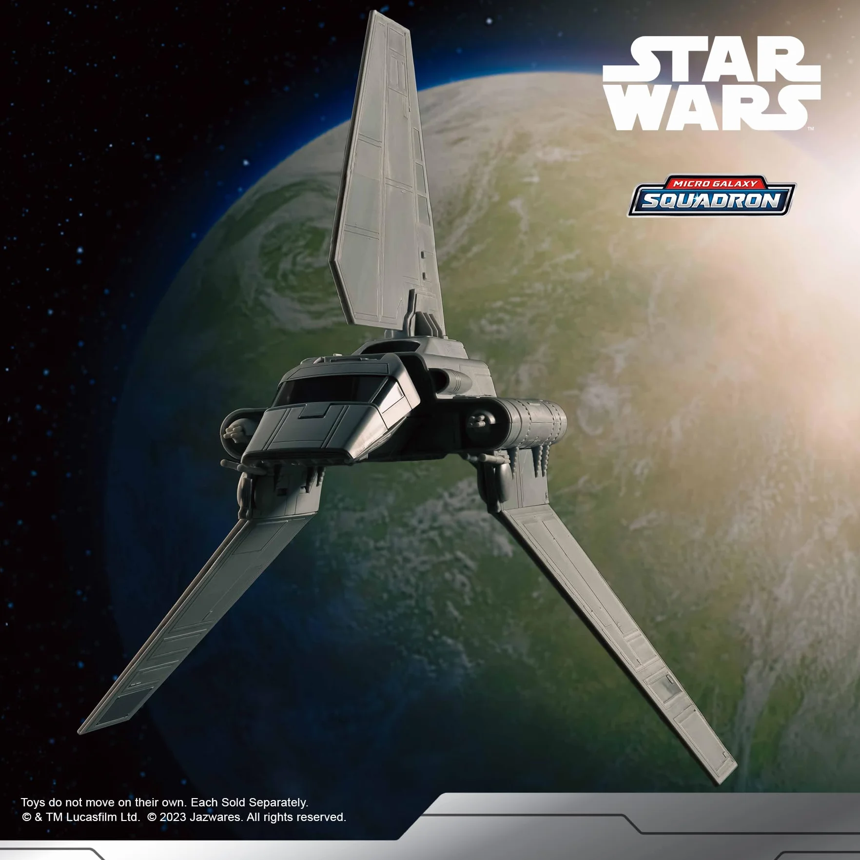 Star Wars Micro Galaxy Squadron Navette impériale 17,8 cm avec Trois Micro Figurines 2,5 cm