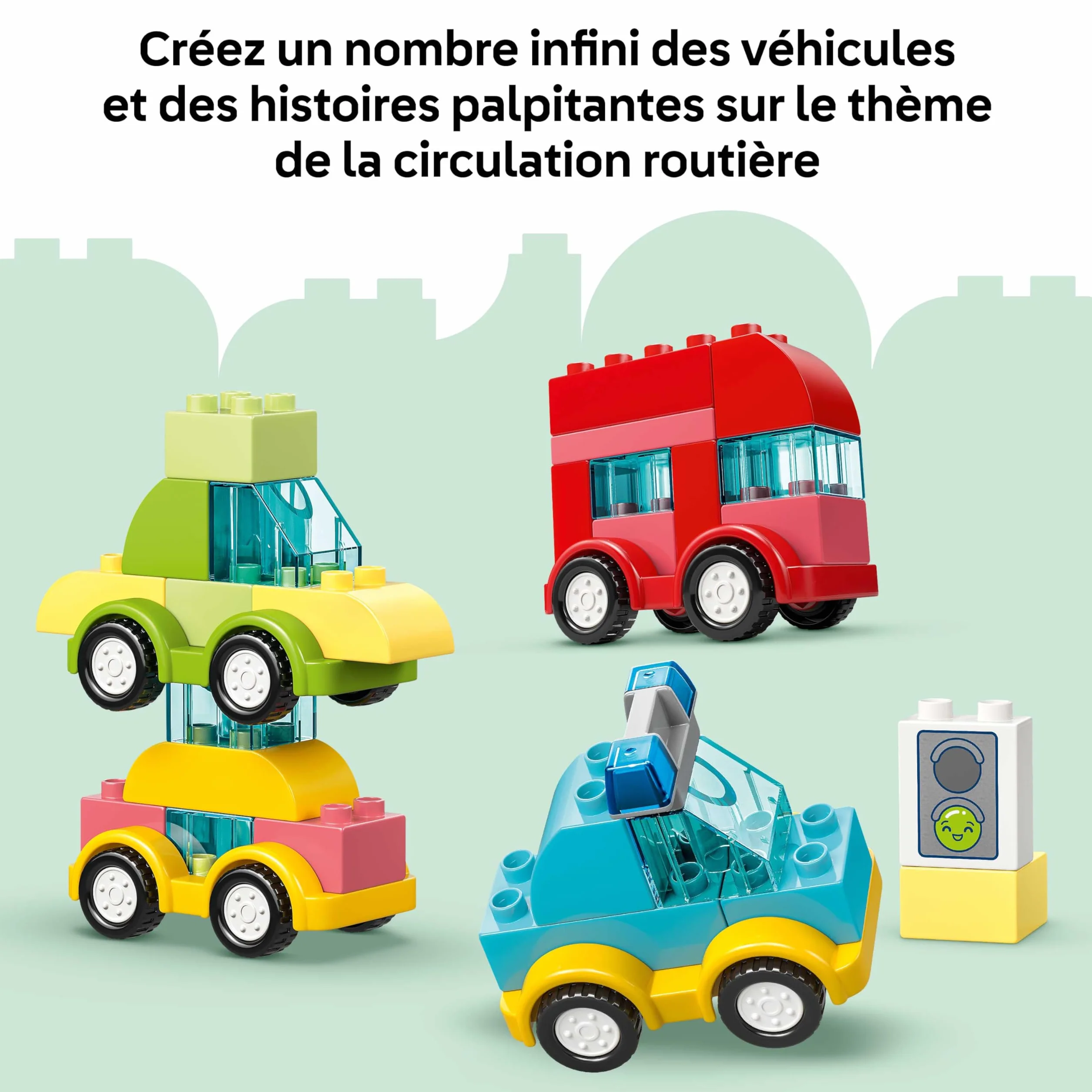 LEGO Duplo My First Les Véhicules Créatifs Jouet Éducatif Tri des Couleurs Voiture Camion 10474