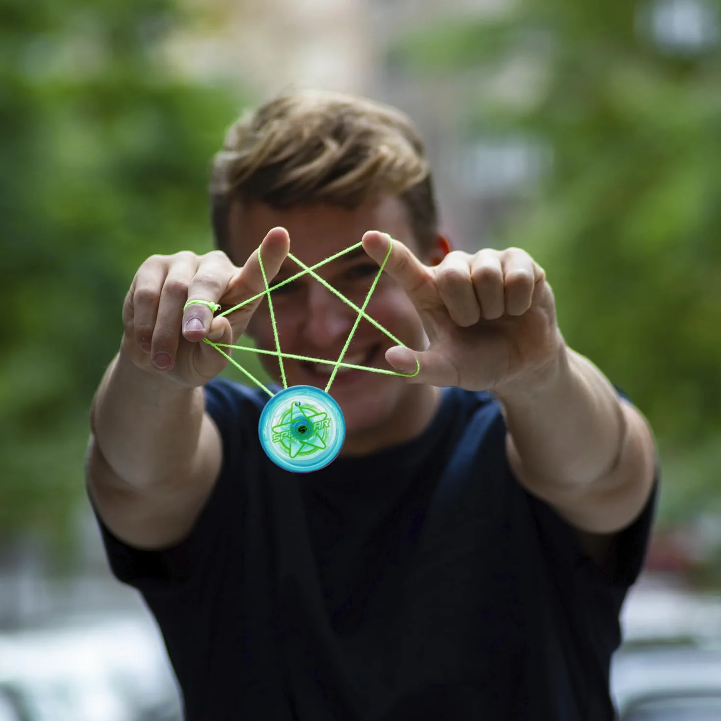YoyoFactory SPINSTAR Yo-Yo Bleu pour Débutants avec Ficelle et Instructions