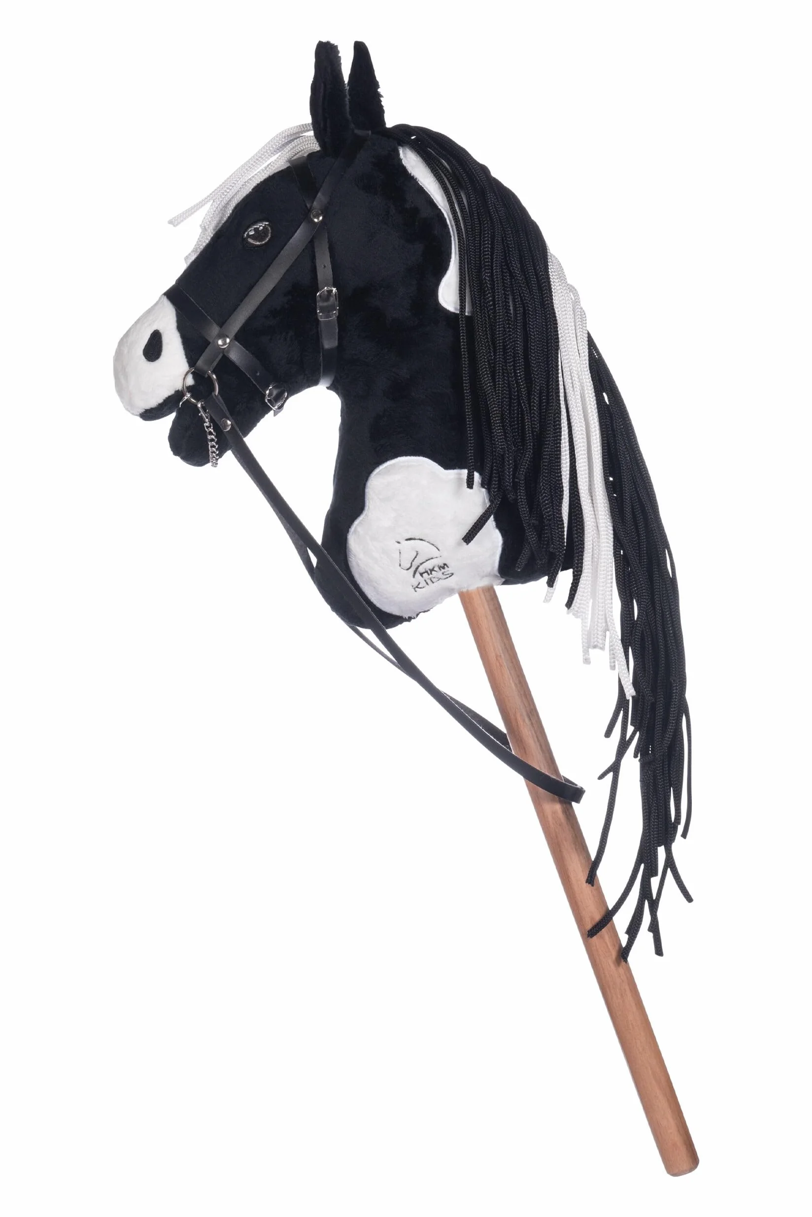 HKM Hobby Horse Cheval Jouet Noir/Blanc One Size
