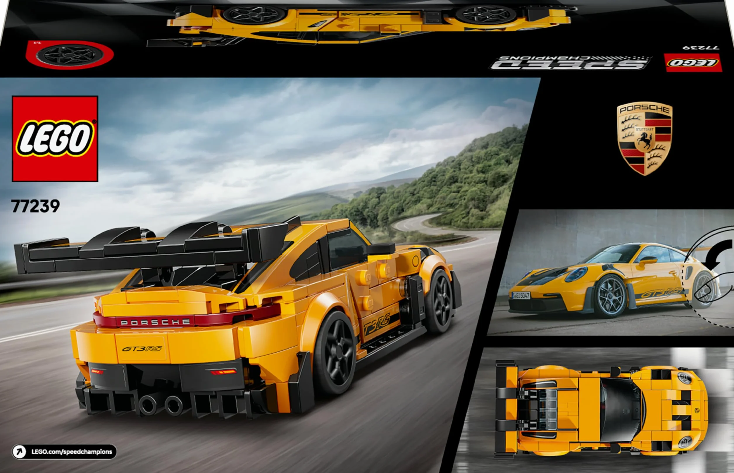 LEGO Speed Champions Porsche 911 GT3 RS Voiture Maquette à Construire Minifigurine Pilote 77239
