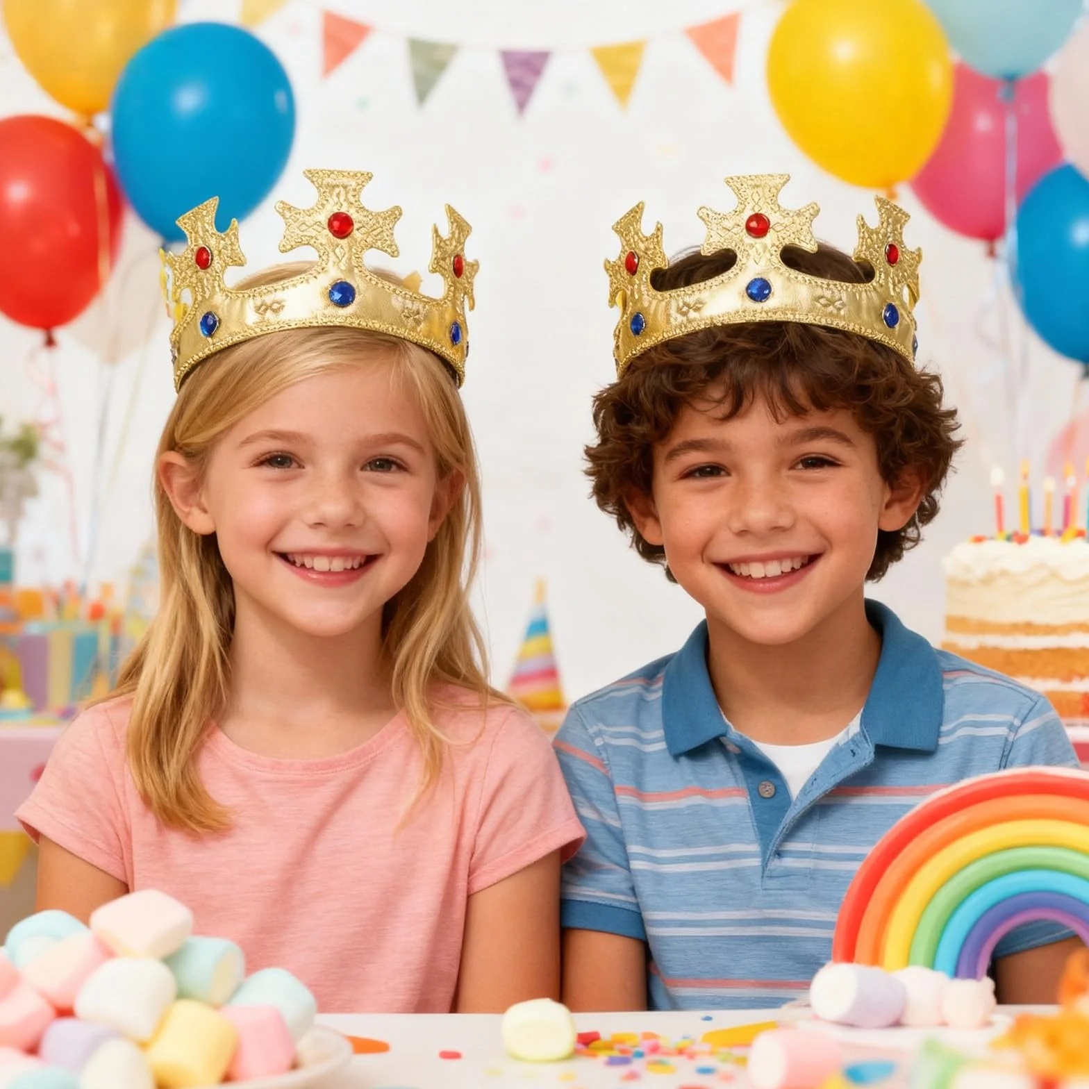 Couronne Anniversaire Enfant Roi Garçon Dorée Accessoire Déguisement Fête