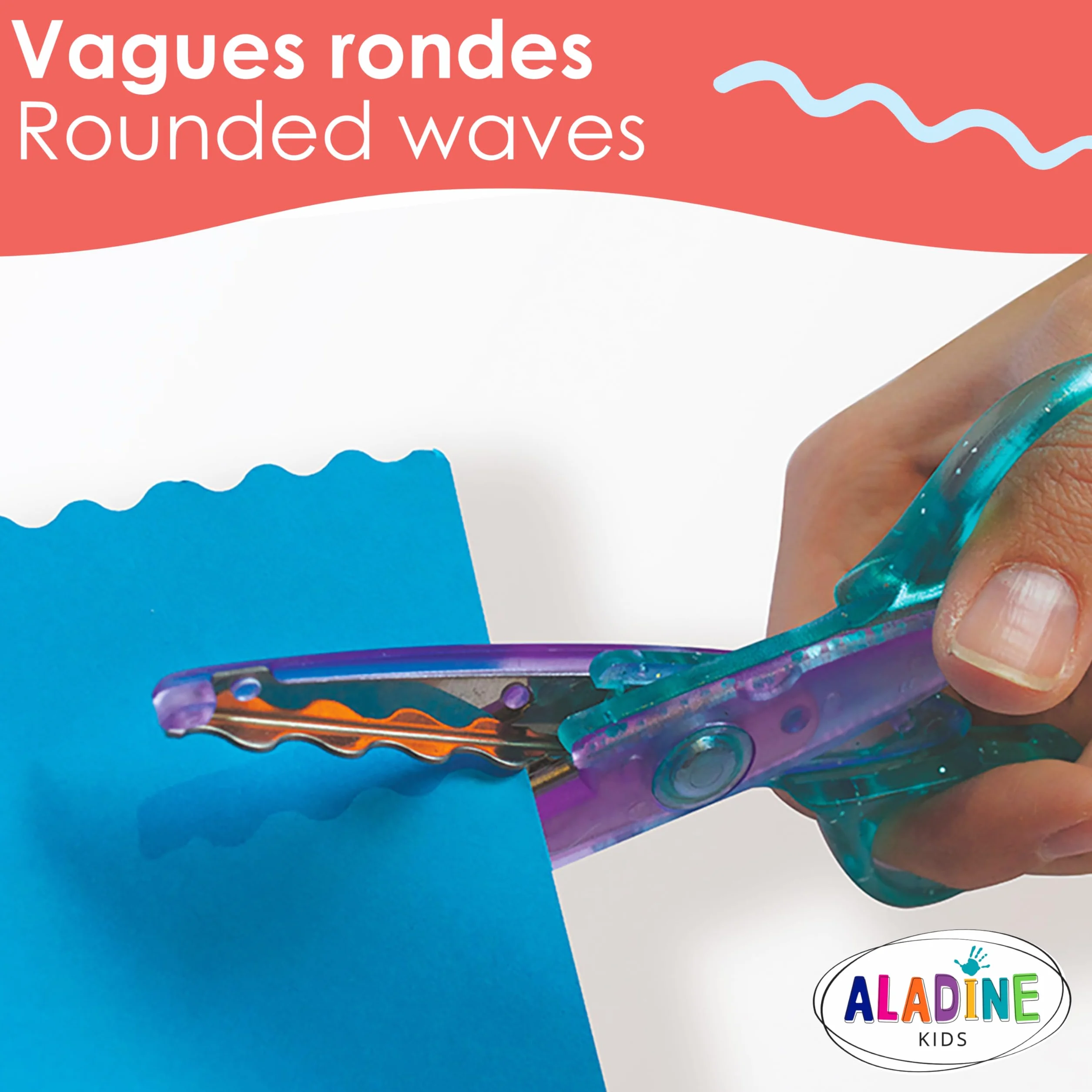 Aladine Ciseaux Cranteurs Enfant Découpe Zig Zag Vagues 3 Ans Loisirs Créatifs Scrapbooking