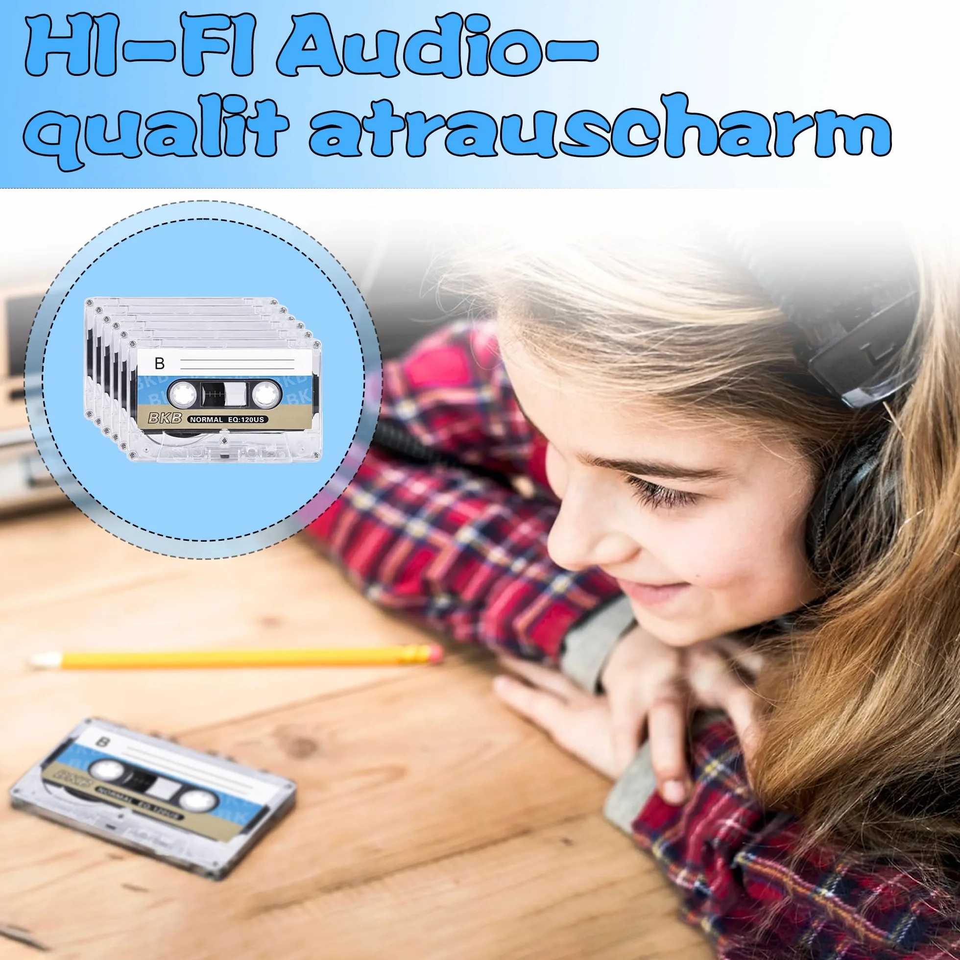 Cassettes audio vides 90 min, lot de 10, faible bruit pour enregistrement