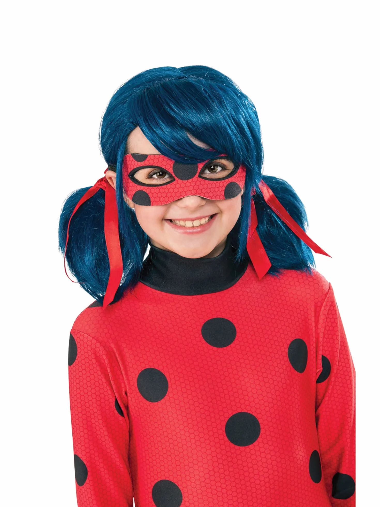 Rubie's Perruque Miraculous Lady Bug pour enfant Accessoire de déguisement