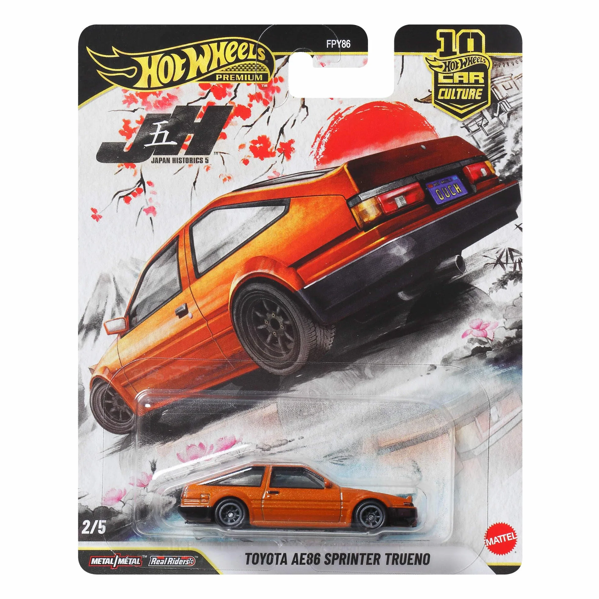 Hot Wheels Toyota AE86 Sprinter Trueno Voiture miniature 1:64 métal moulé sous pression Real Riders JKF10