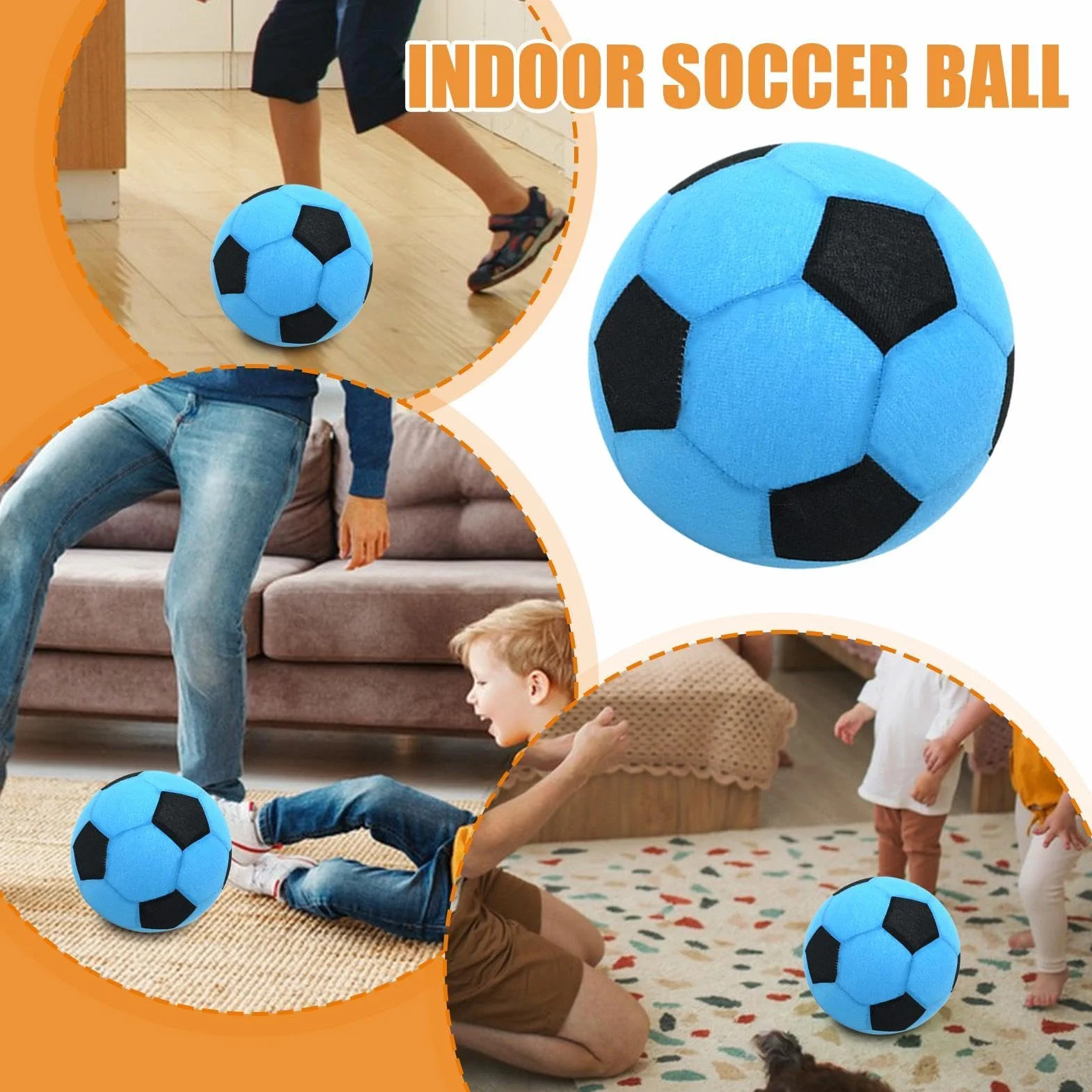 Ballon de Football Gonflable en Tissu Souple étanche