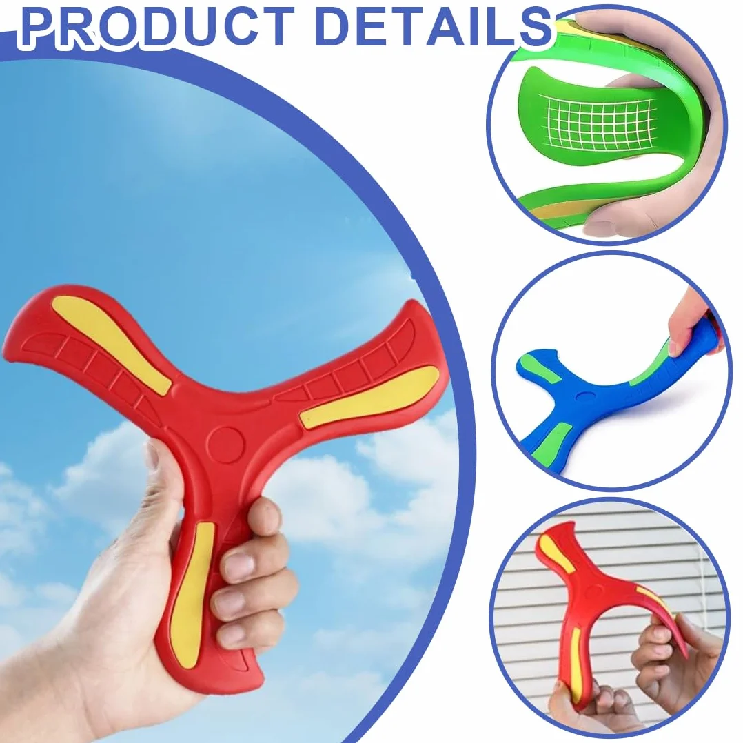 Boomerang Enfant EVA Souple 5 Pièces Jeux Extérieur Débutants