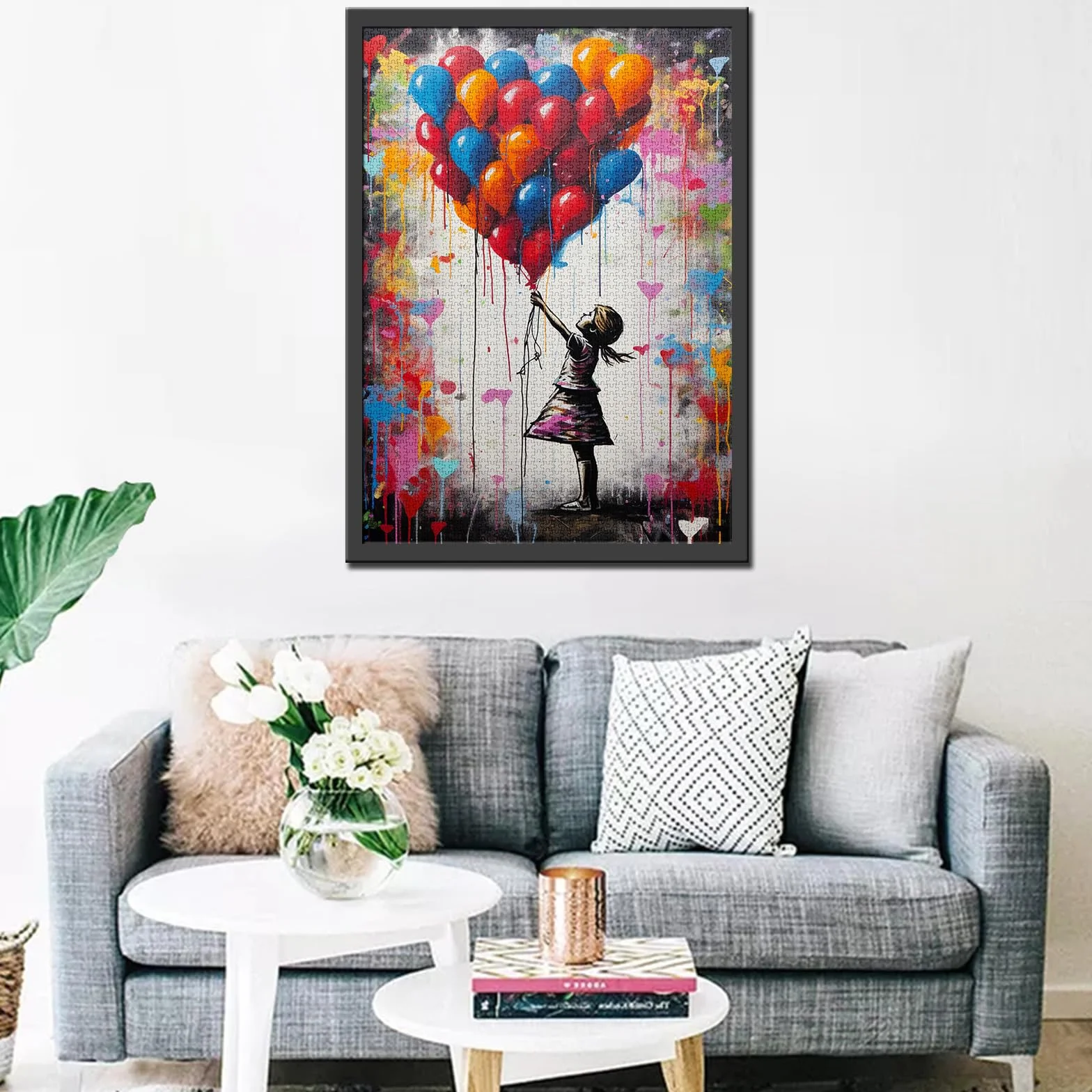 Puzzle Ballons Colorés 1000 Pièces Banksy Street Art 69 x 51 cm Adulte