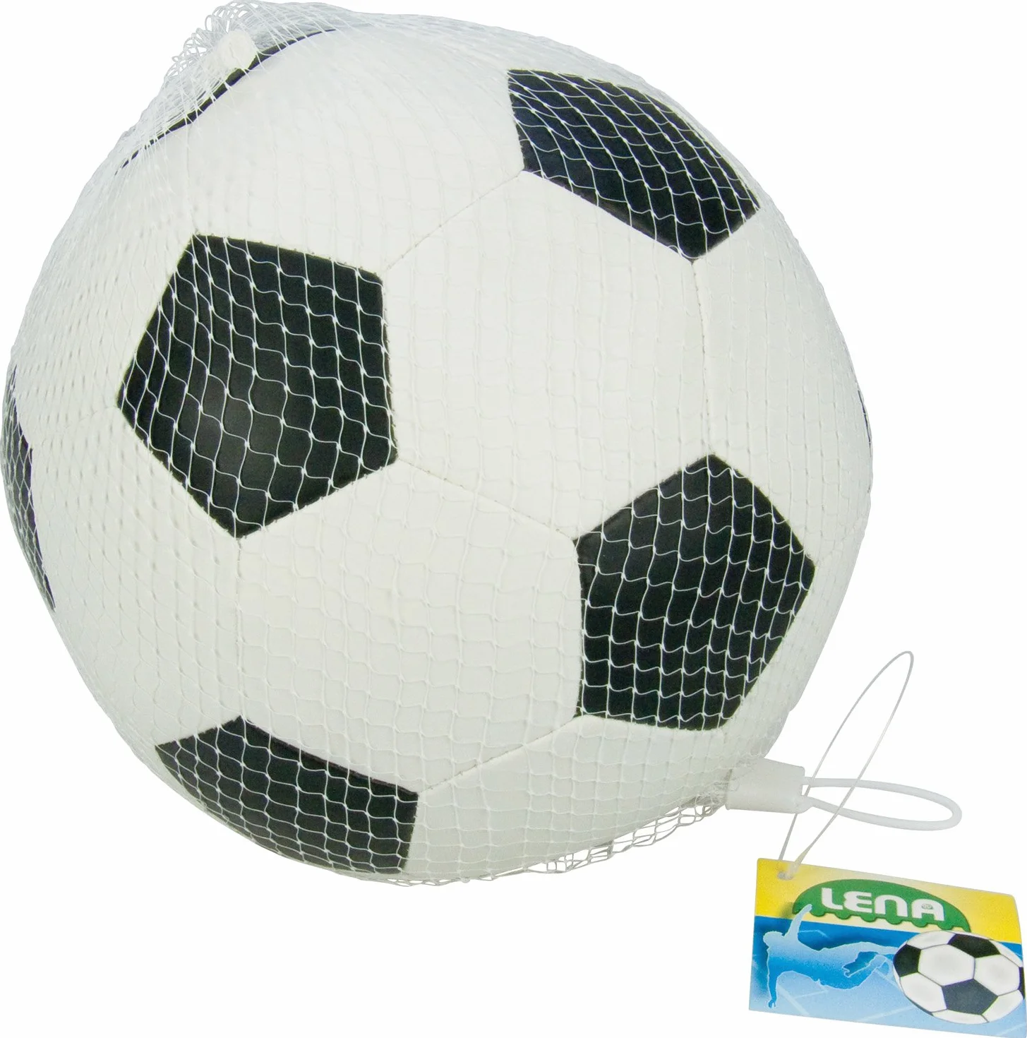 Lena Soft Football Noir Blanc 18 cm Balle de Jeu pour Enfants à partir de 12 Mois