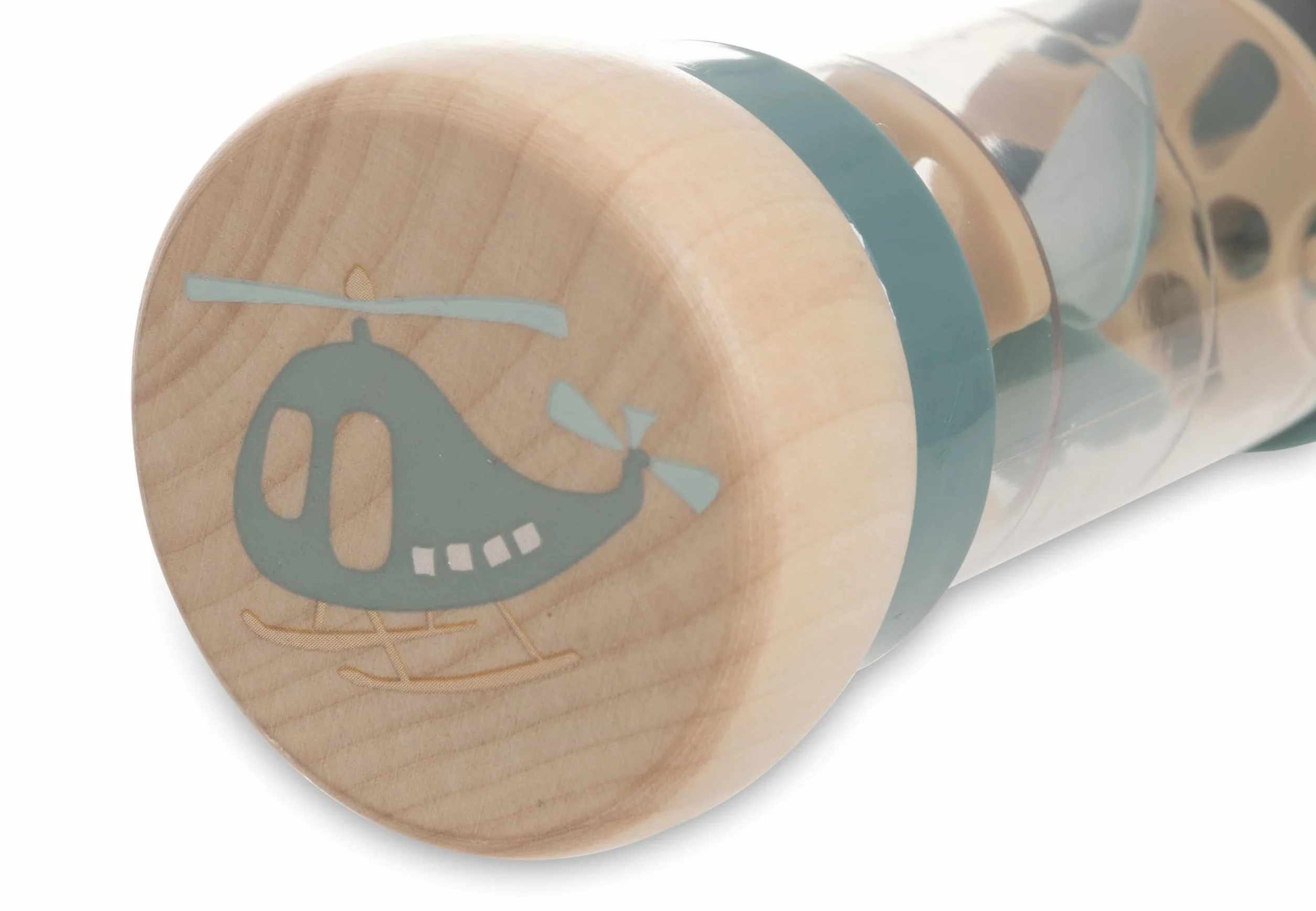 Jollein Jouet de Pluie en Bois pour bébé - Vert lac/Beige