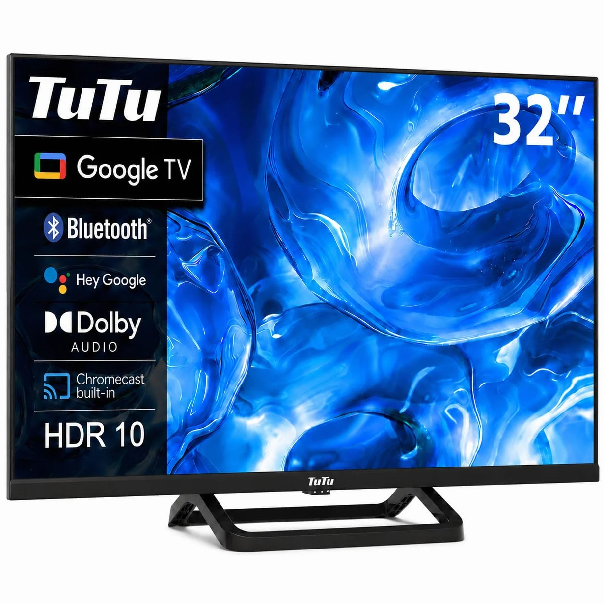 TuTu TUG32HQ1C Smart TV 32 Pouces (80 cm) Google TV WiFi Bluetooth Triple Tuner DVB-C/S2/T2