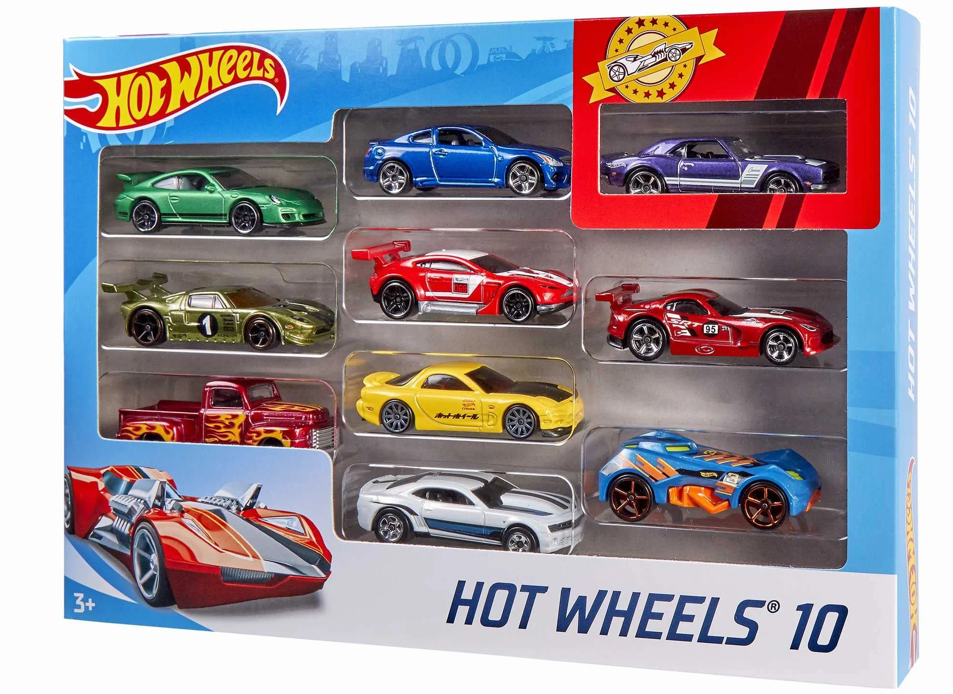 Hot Wheels Coffret 10 Voitures 1:64 Jouet Enfant 4 Ans+